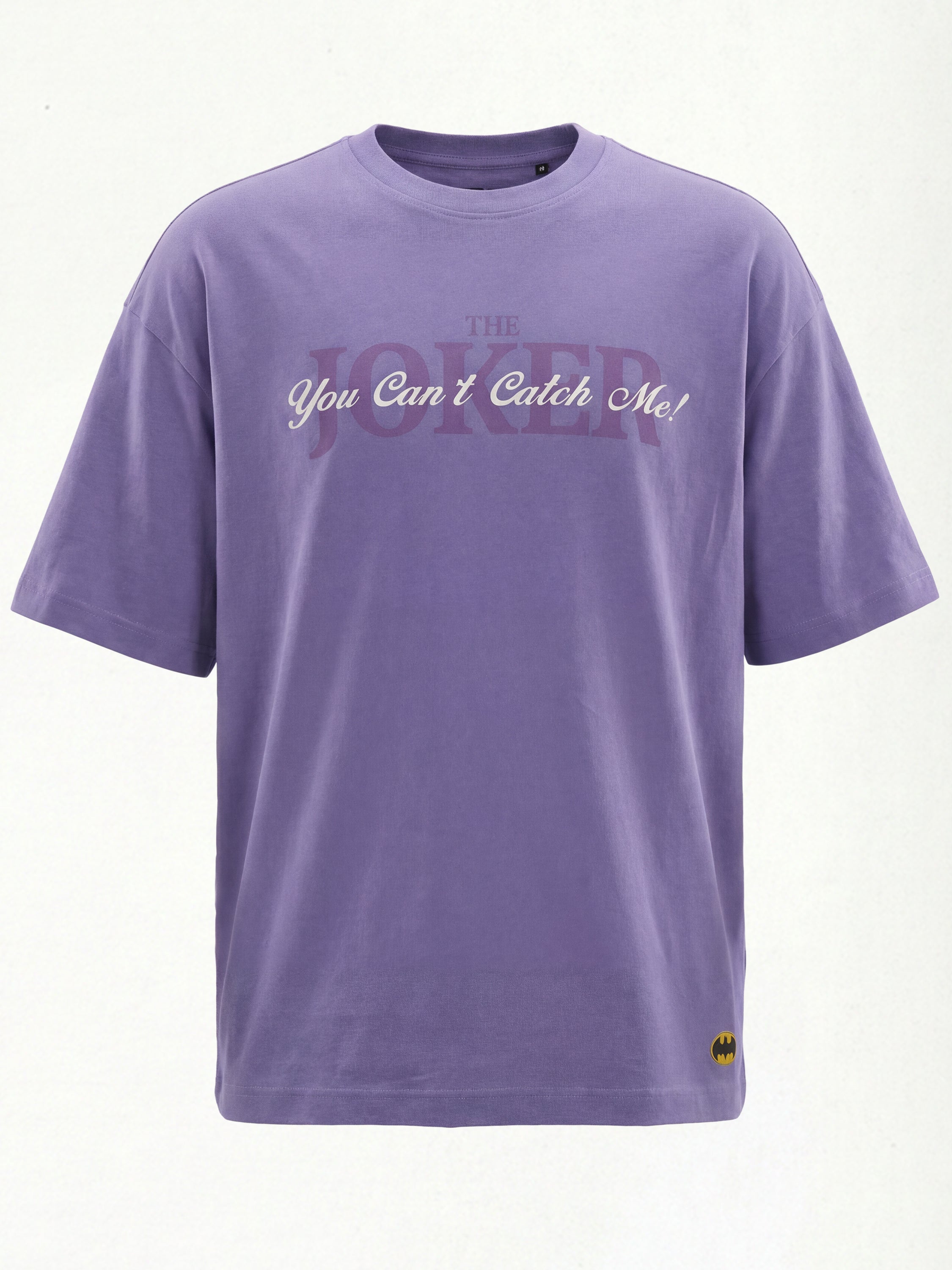 DC By Highlander Men Purple Joker Printed Round Neck Oversized Fit T-Shirt - Purple - Image 8