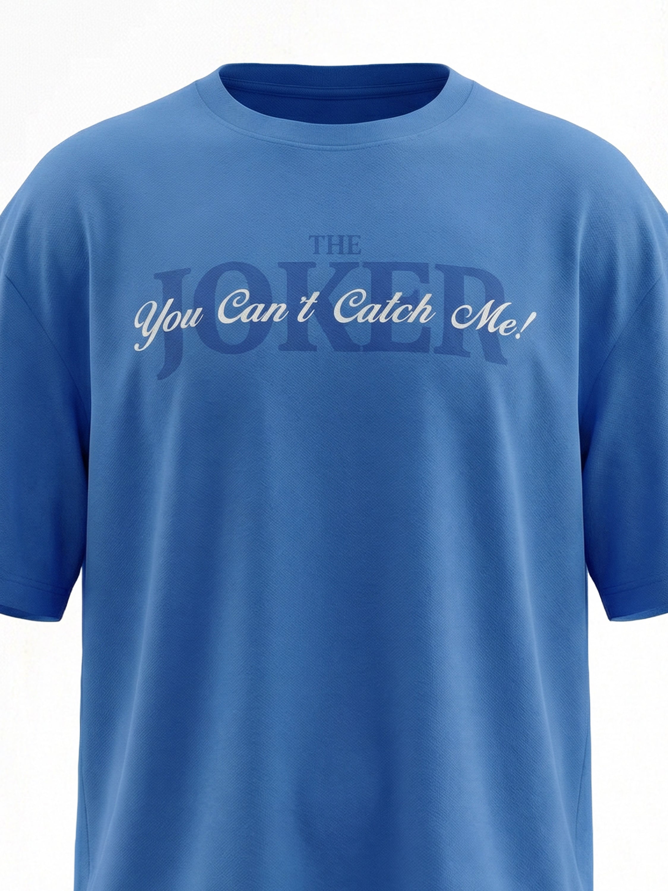DC By Highlander Men Blue Joker Printed Round Neck Oversized Fit T-Shirt - Blue - Image 3