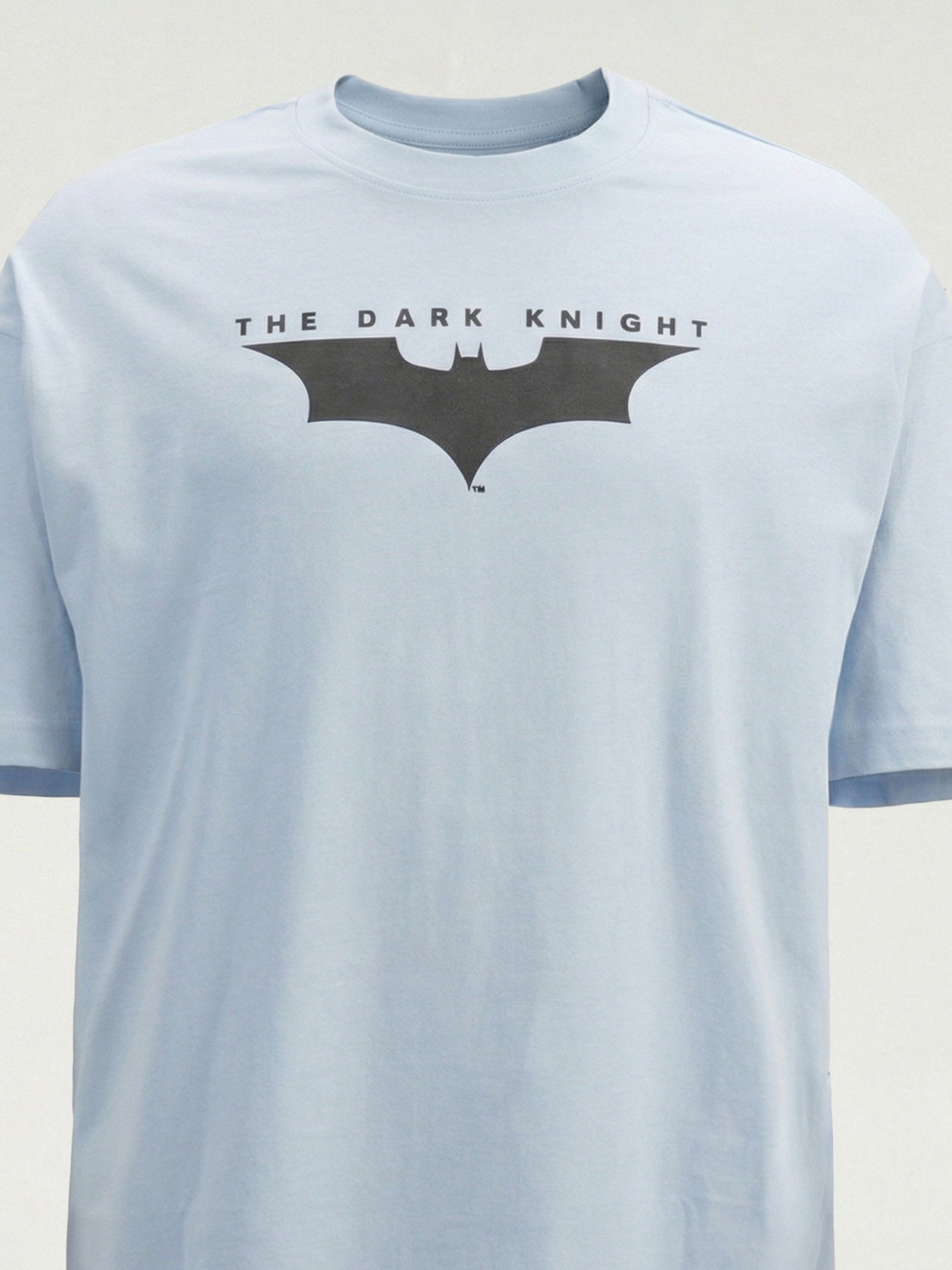 DC By Highlander Men Blue Batman Printed Round Neck Oversized Fit T-Shirt - Blue - Image 2