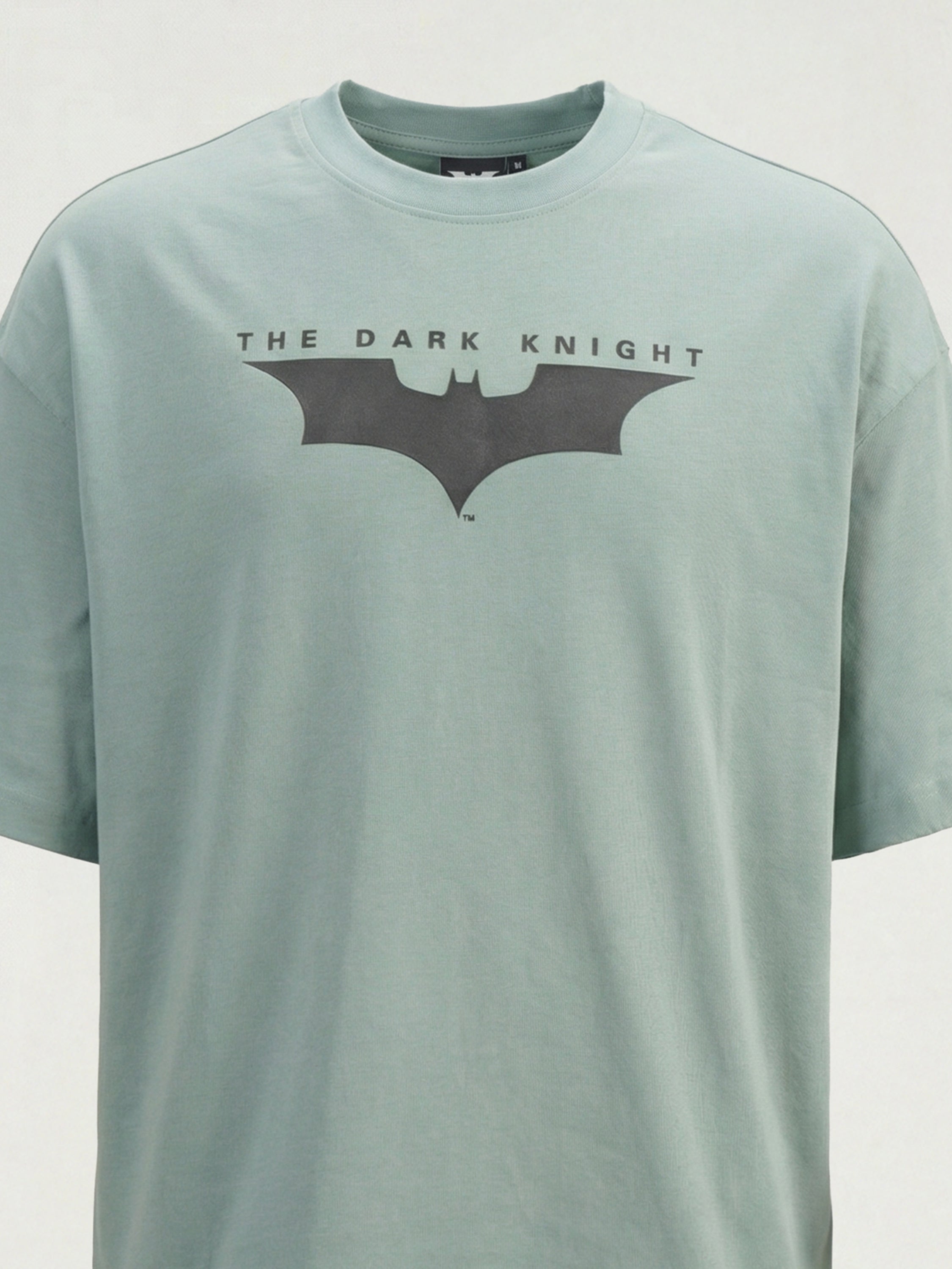 DC By Highlander Men Green Batman Printed Round Neck Oversized Fit T-Shirt - Green - Image 2