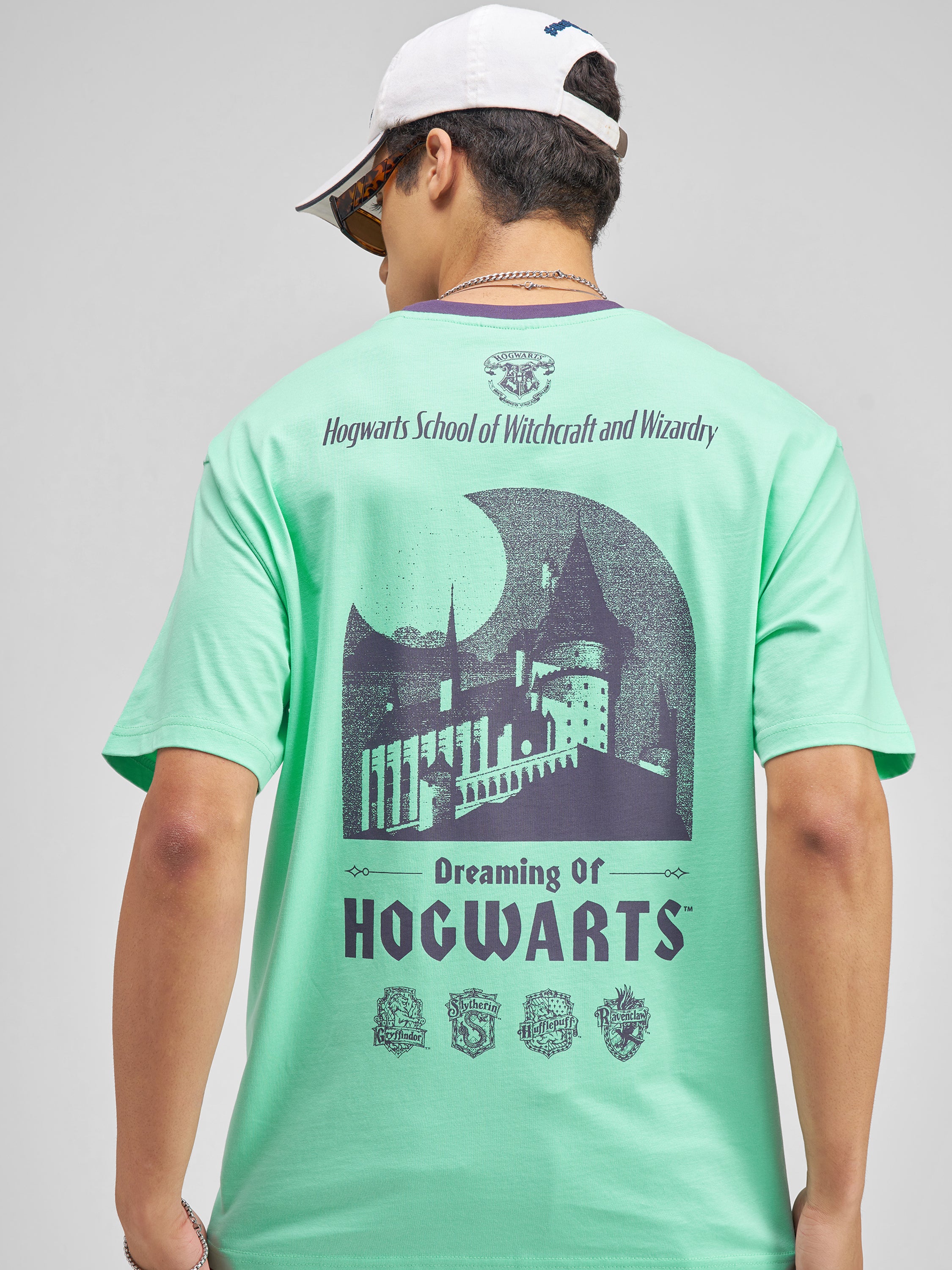 WB By Highlander Men Green Harry Potter Printed Round Neck T-Shirt - Green - Image 1