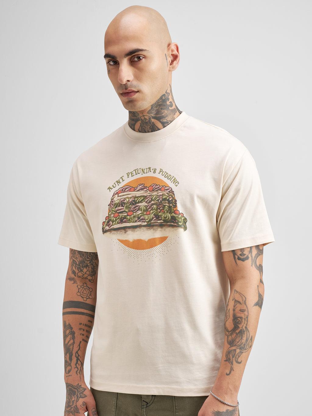 WB By Highlander Men Cream Harry Potter Printed Round Neck T-Shirt - Cream - Image 4