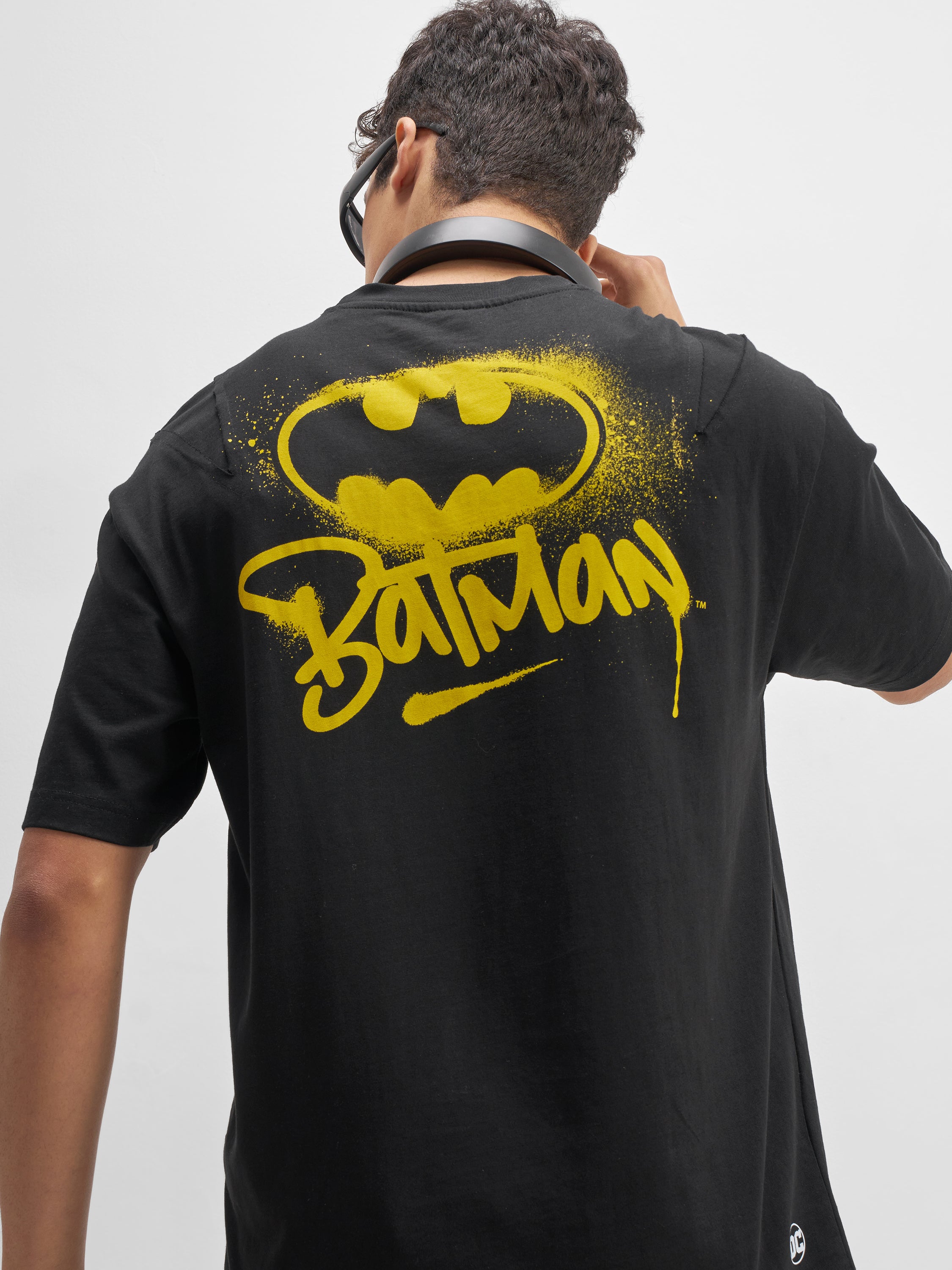 Dc By Highlander Men Black Printed Round Neck T-Shirt - Black - Image 1