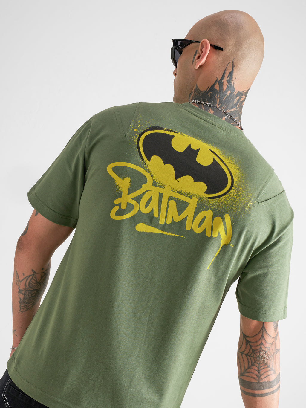 Dc By Highlander Men Olive Printed Round Neck T-Shirt - Olive - Image 1