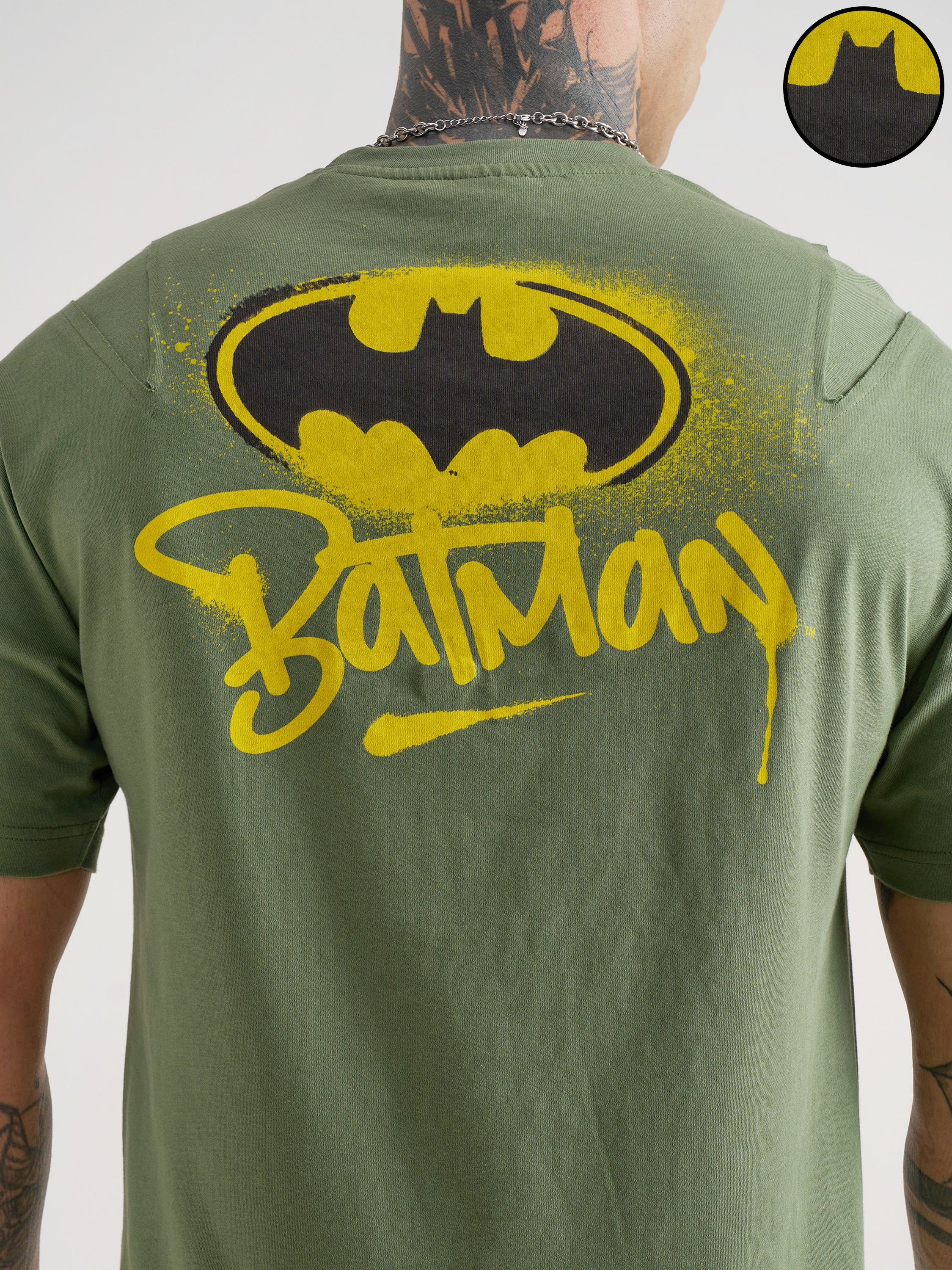 Dc By Highlander Men Olive Printed Round Neck T-Shirt - Olive - Image 5