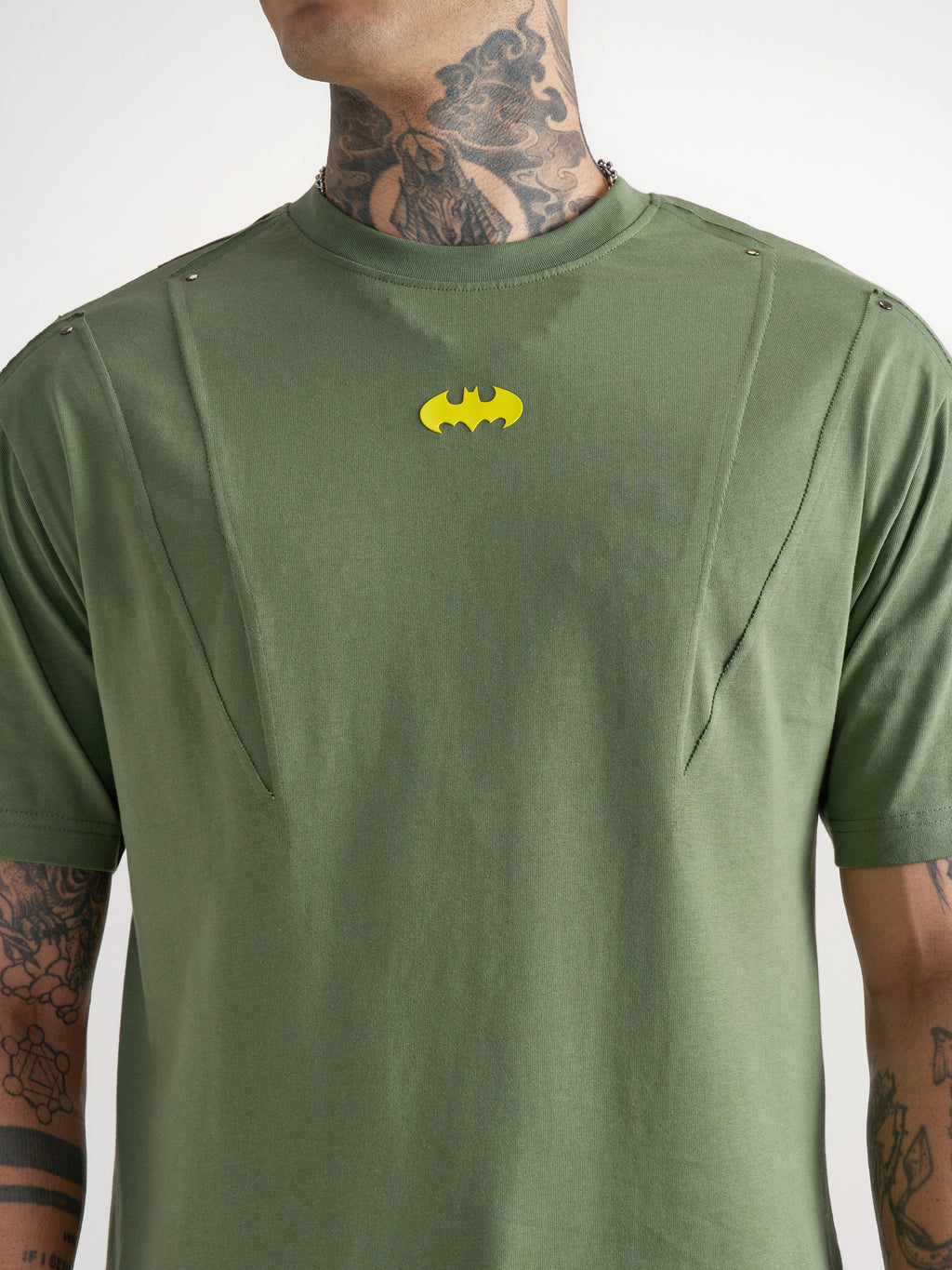 Dc By Highlander Men Olive Printed Round Neck T-Shirt - Olive - Image 7
