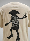 WB By Highlander Men Beige Harry Potter Embroidered Round Neck T-Shirt - Beige - Image 1
