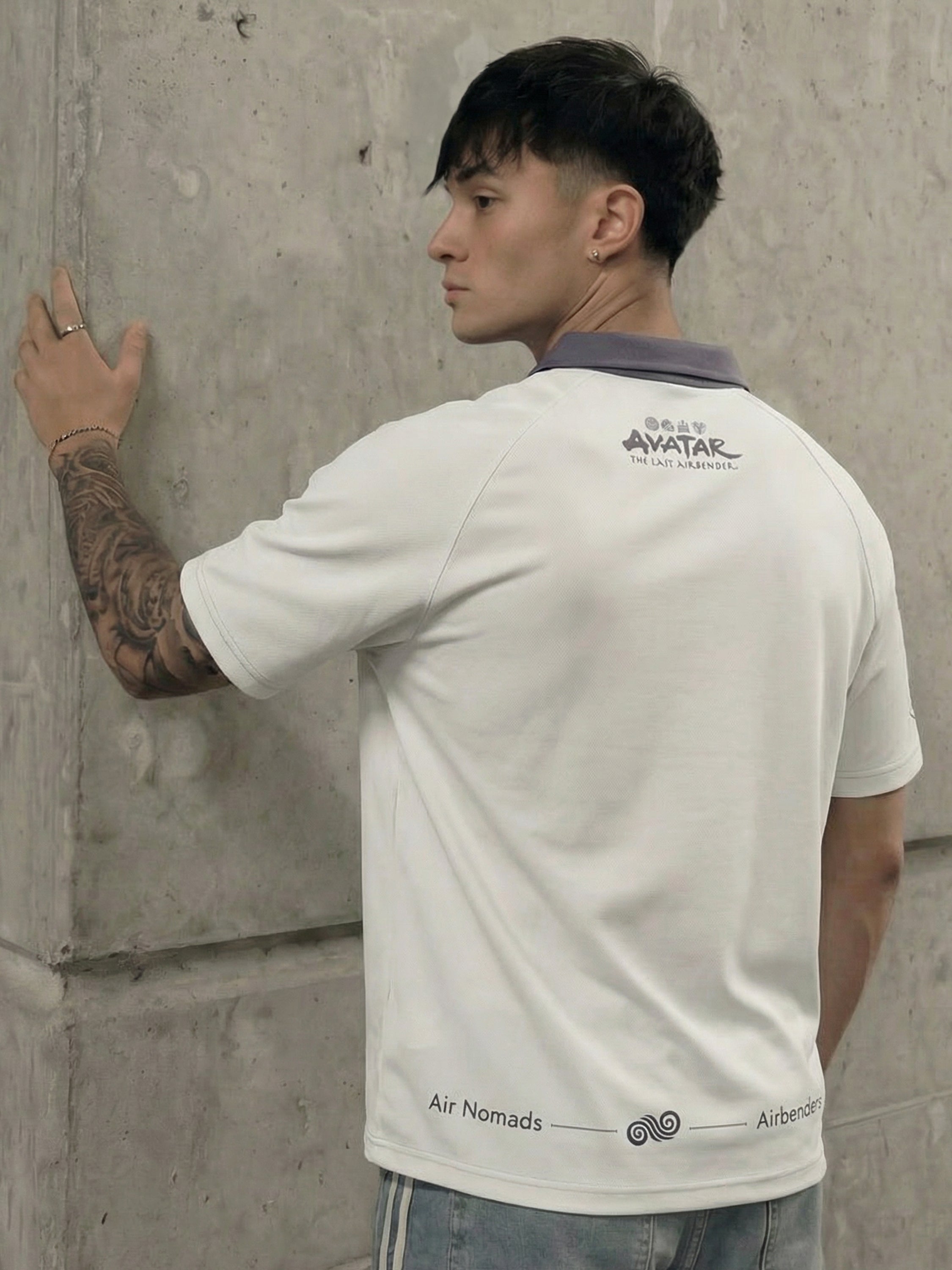 Highlander Men White Avatar Printed Polo Collar T-Shirt - White - Image 4