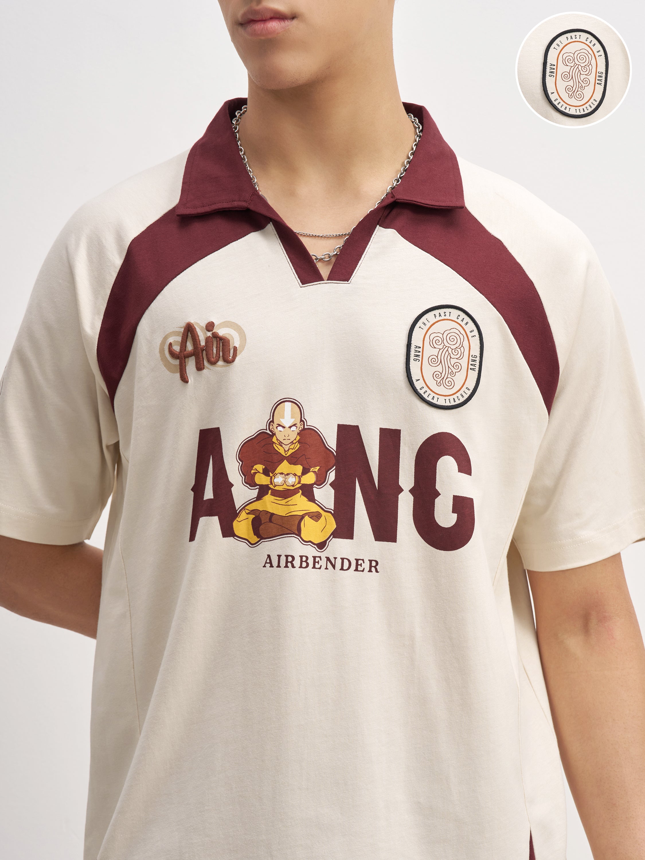 Highlander Men Beige Avatar Printed Polo Collar T-Shirt - Beige - Image 5