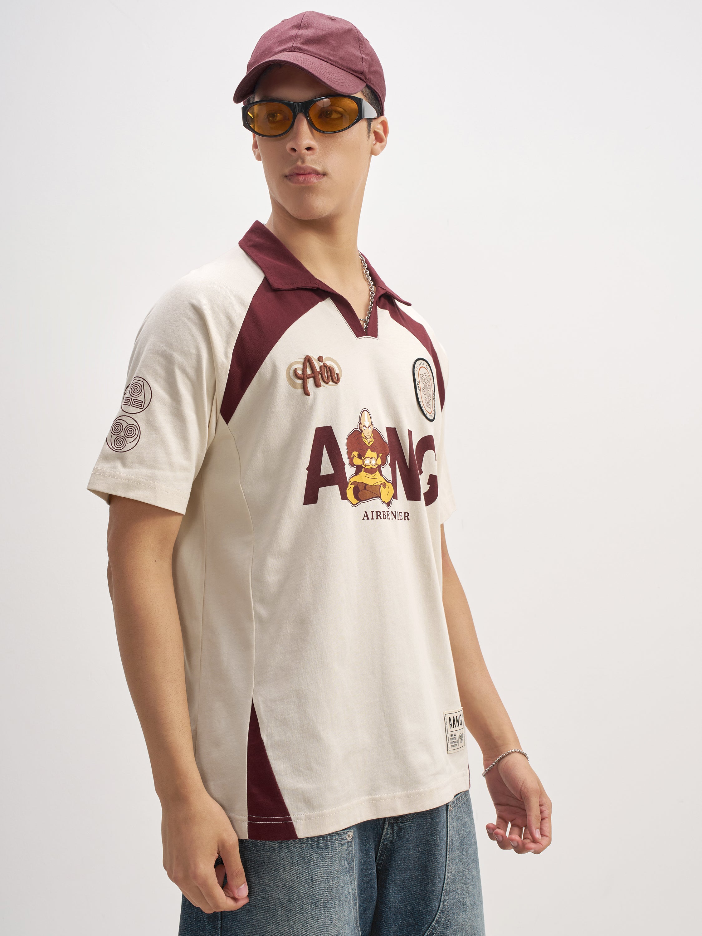 Highlander Men Beige Avatar Printed Polo Collar T-Shirt - Beige - Image 6