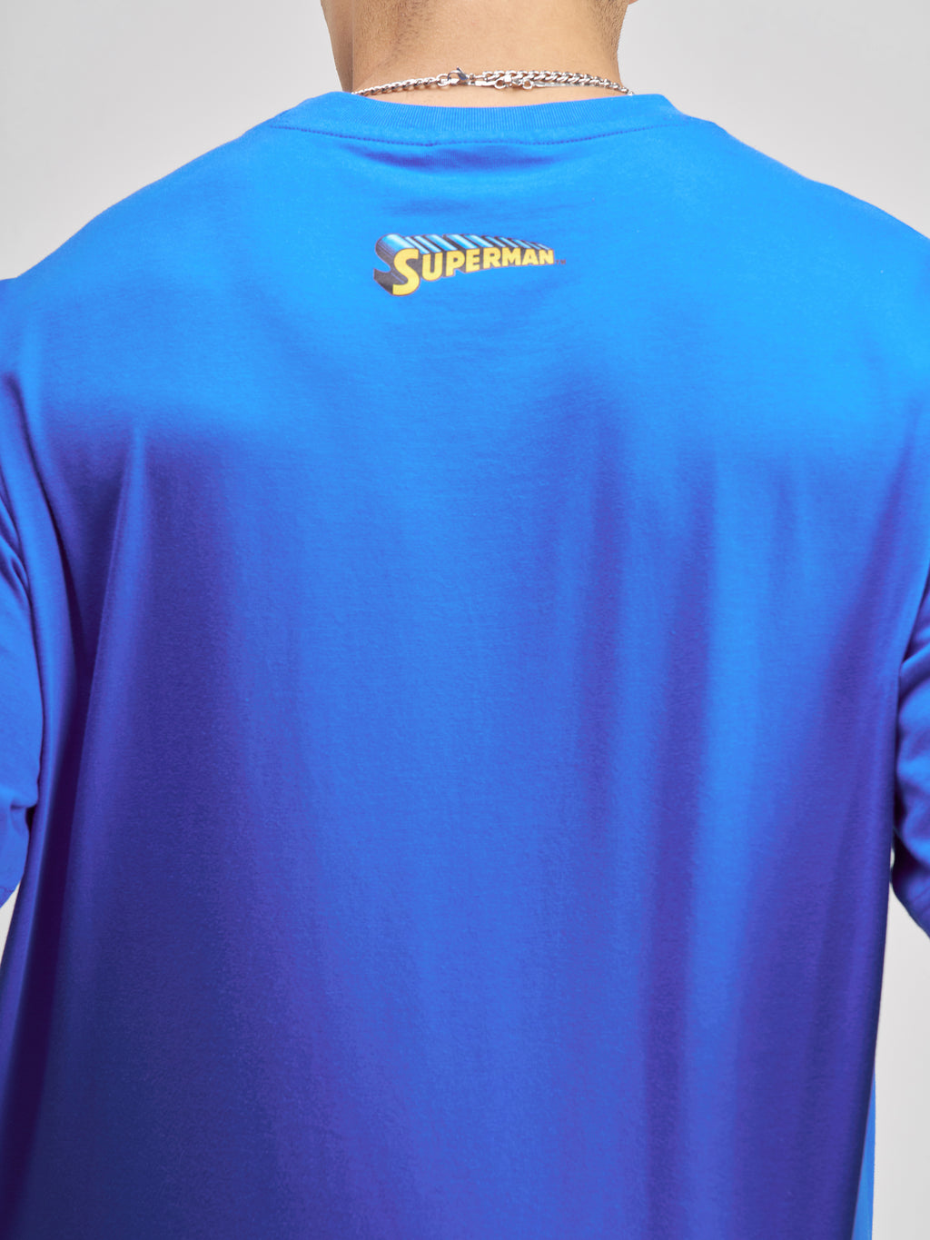 DC By Highlander Men Blue Superman Embroidered Round Neck T-Shirt - Blue - Image 7