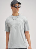 DC By Highlander Men Grey Superman Embroidered Round Neck T-Shirt - Grey - Image 1
