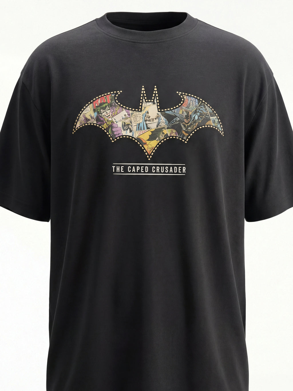 DC By Highlander Men Black Batman Printed Round Neck T-Shirt - Black - Image 1