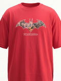DC By Highlander Men Red Batman Printed Round Neck T-Shirt - Red - Image 1