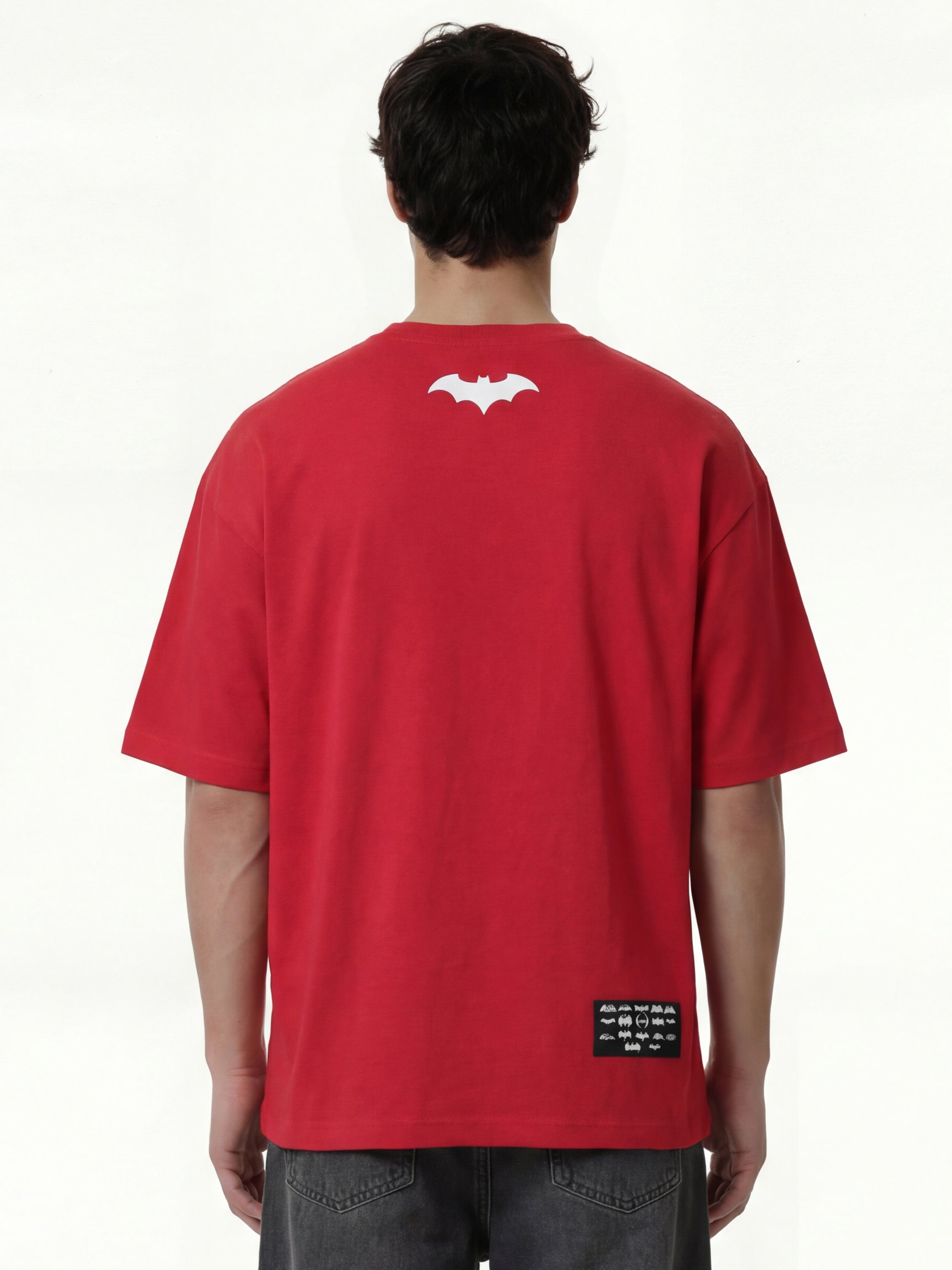 DC By Highlander Men Red Batman Printed Round Neck T-Shirt - Red - Image 5