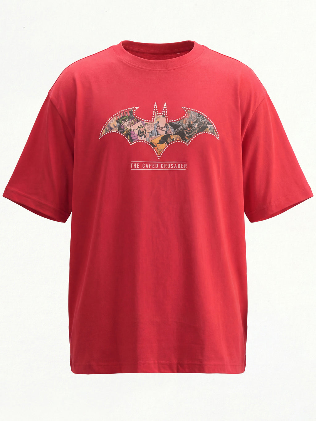 DC By Highlander Men Red Batman Printed Round Neck T-Shirt - Red - Image 8