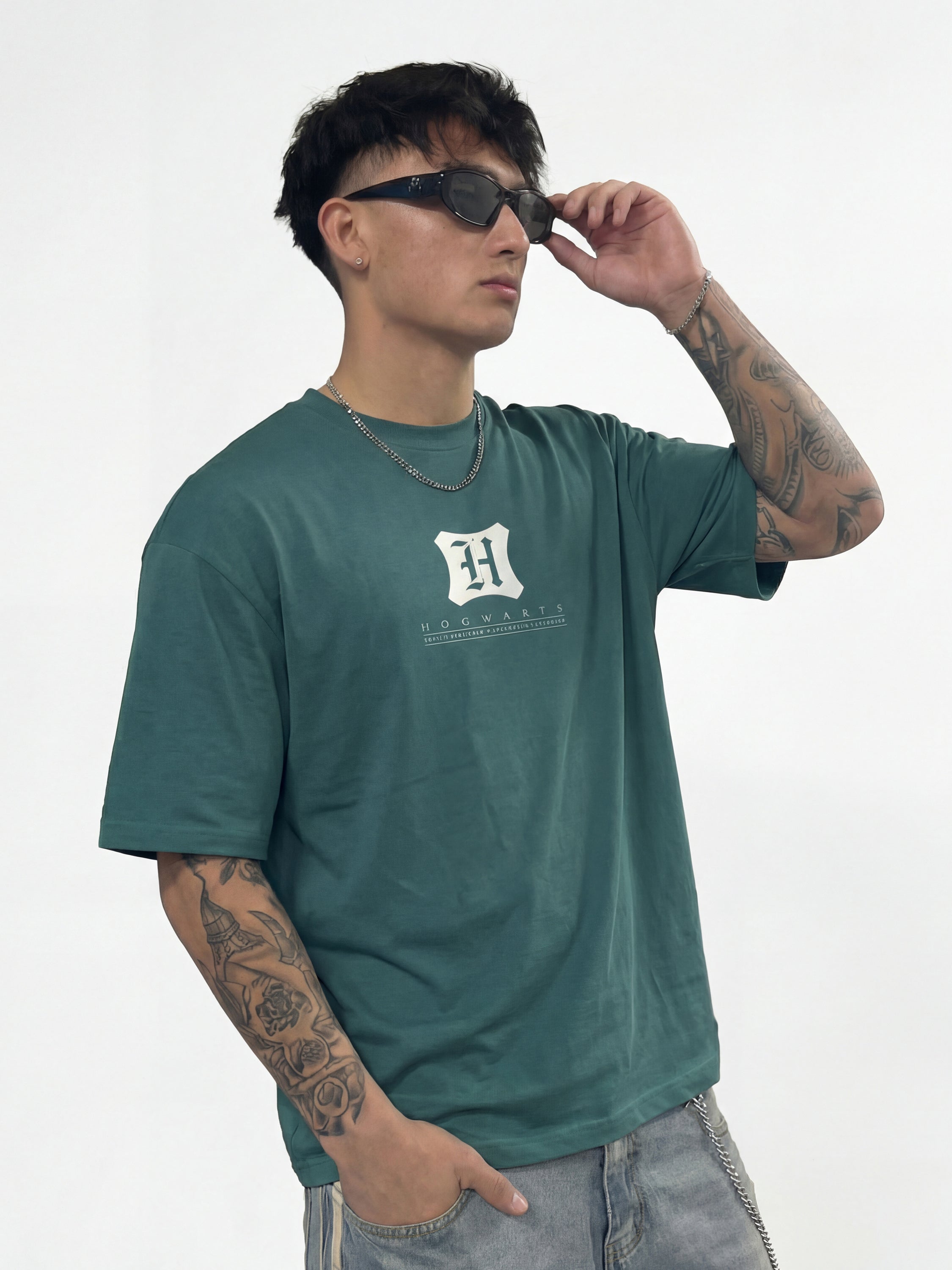WB By Highlander Men Green Harry Potter Printed Round Neck T-Shirt - Green - Image 8