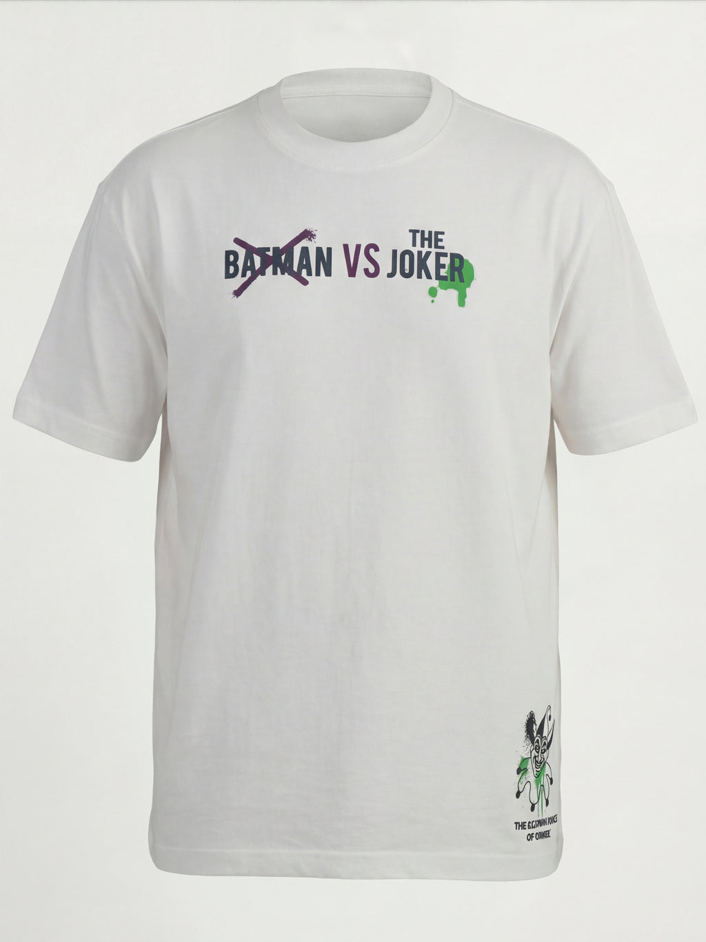 DC By Highlander Men White Joker Printed Round Neck T-Shirt - White - Image 2