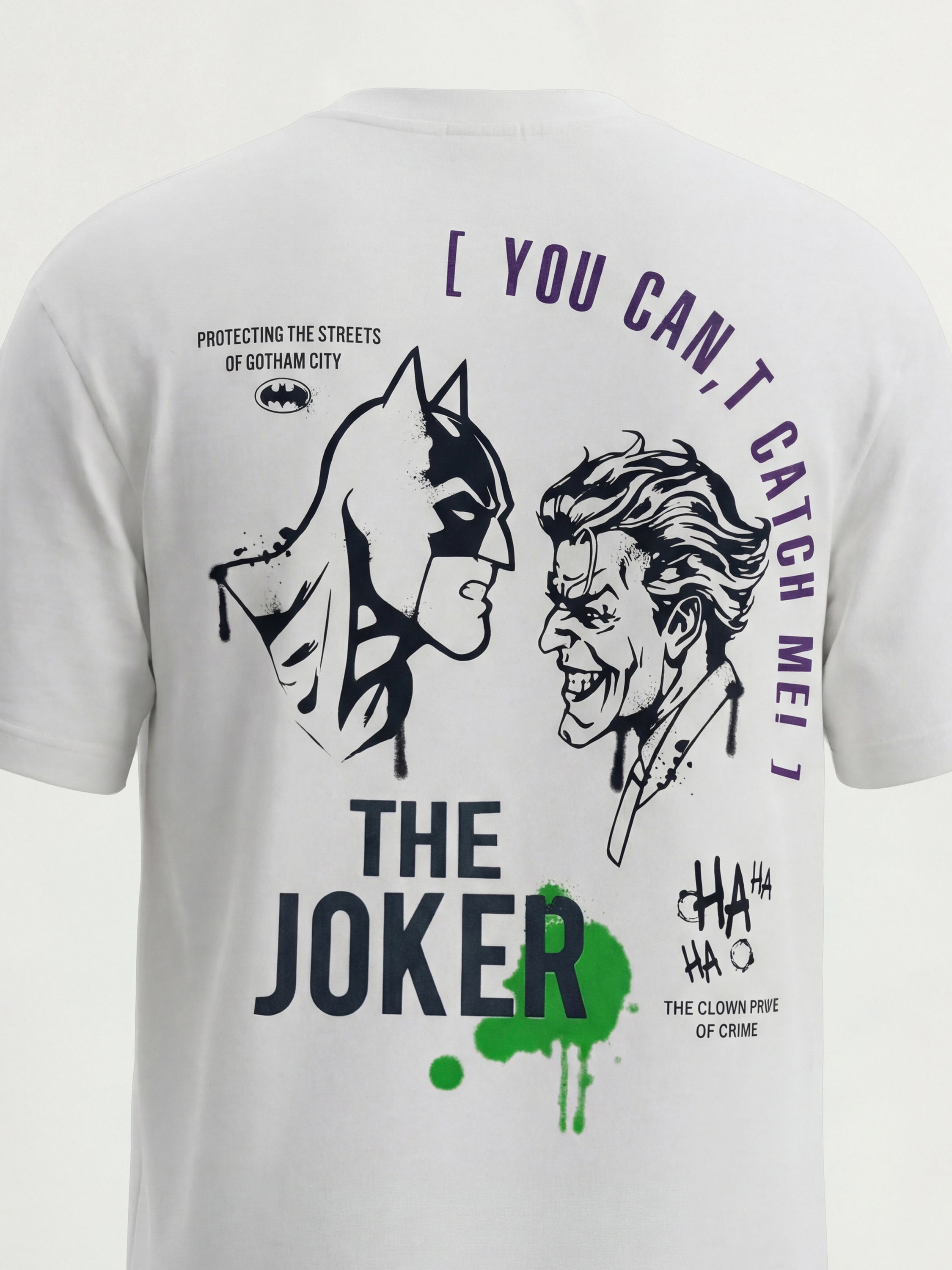 DC By Highlander Men White Joker Printed Round Neck T-Shirt - White - Image 1