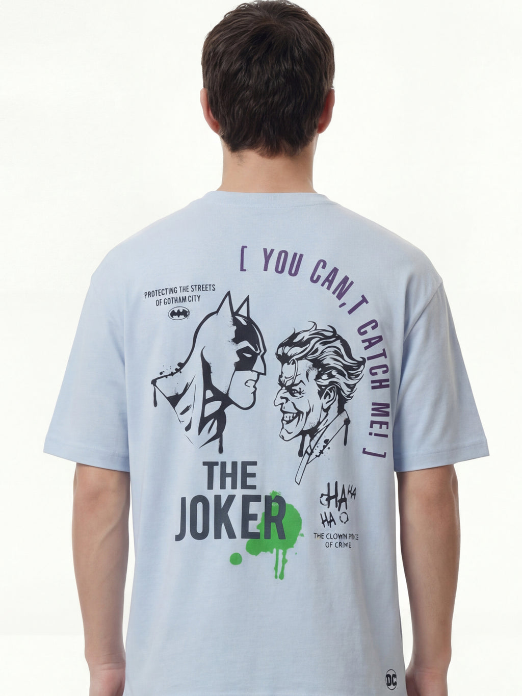 DC By Highlander Men Blue Joker Printed Round Neck T-Shirt - Blue - Image 3