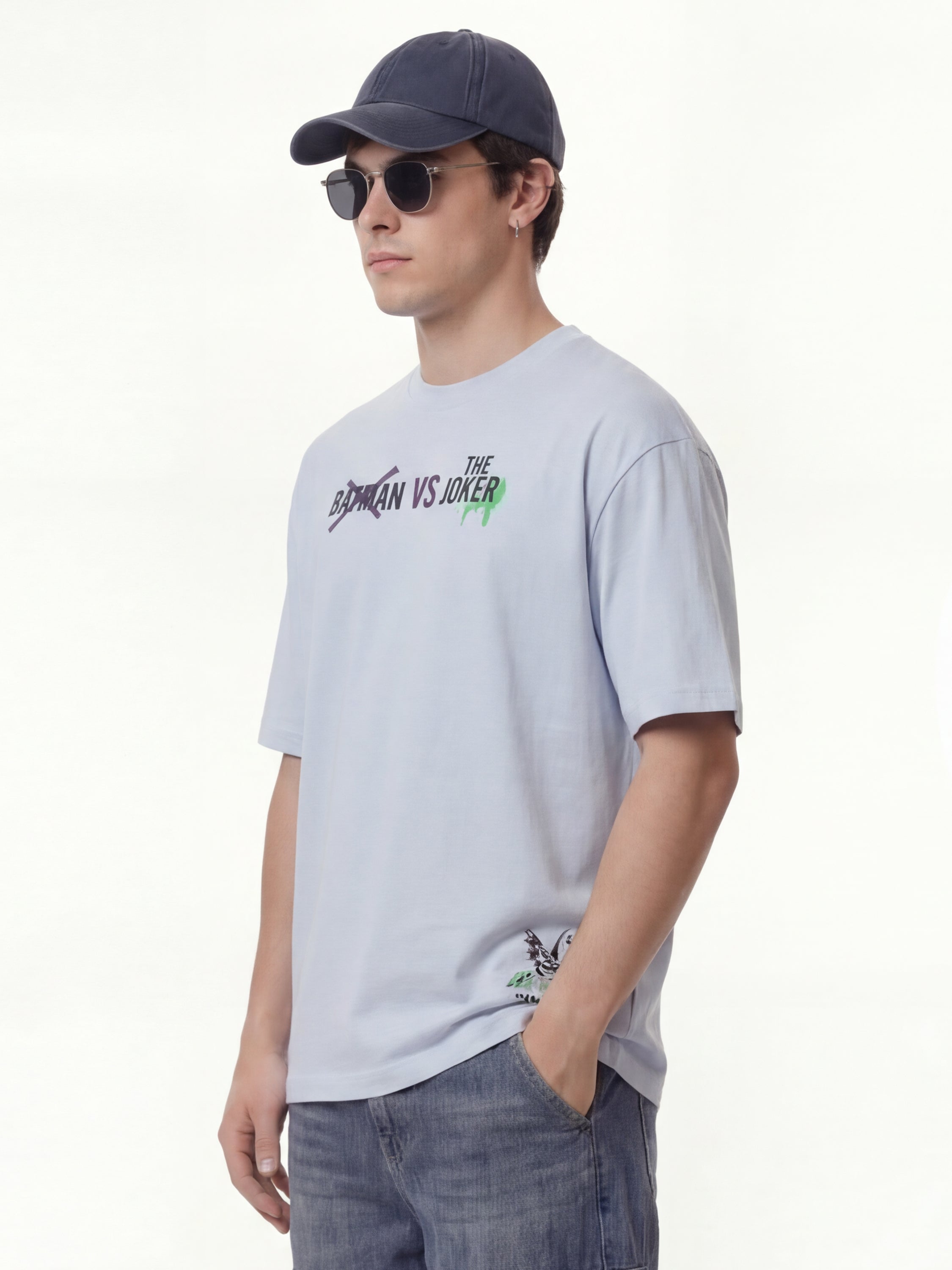 DC By Highlander Men Blue Joker Printed Round Neck T-Shirt - Blue - Image 6