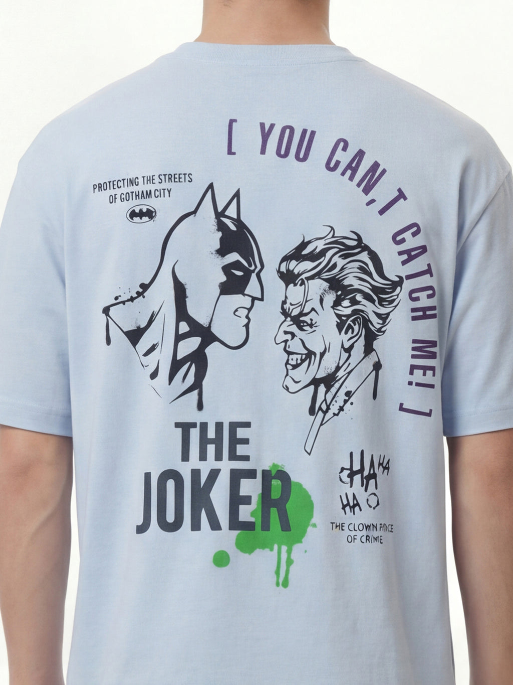 DC By Highlander Men Blue Joker Printed Round Neck T-Shirt - Blue - Image 7