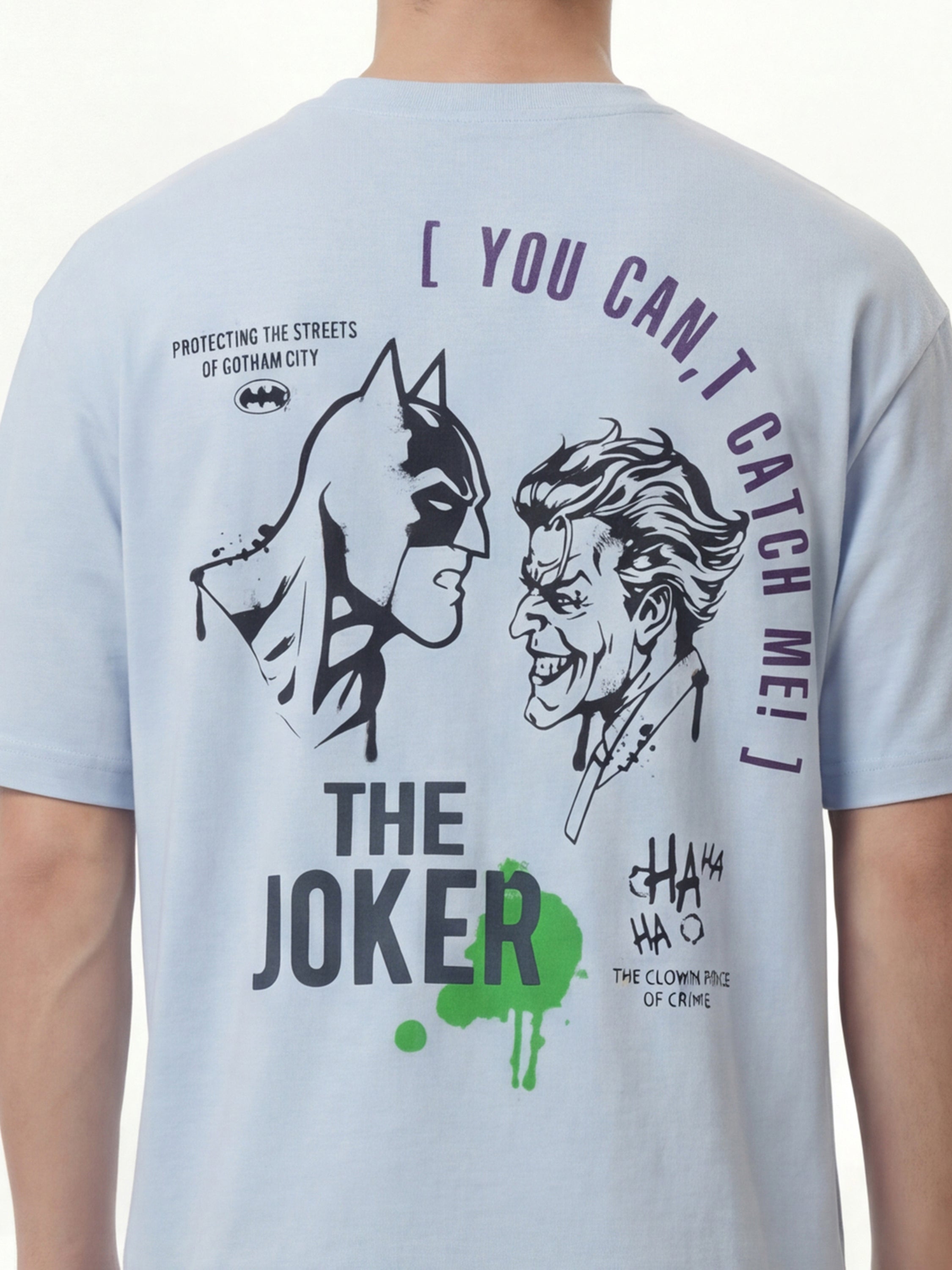 DC By Highlander Men Blue Joker Printed Round Neck T-Shirt - Blue - Image 7