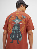 WB By Highlander Men Brown Rick And Morty Printed Round Neck T-Shirt