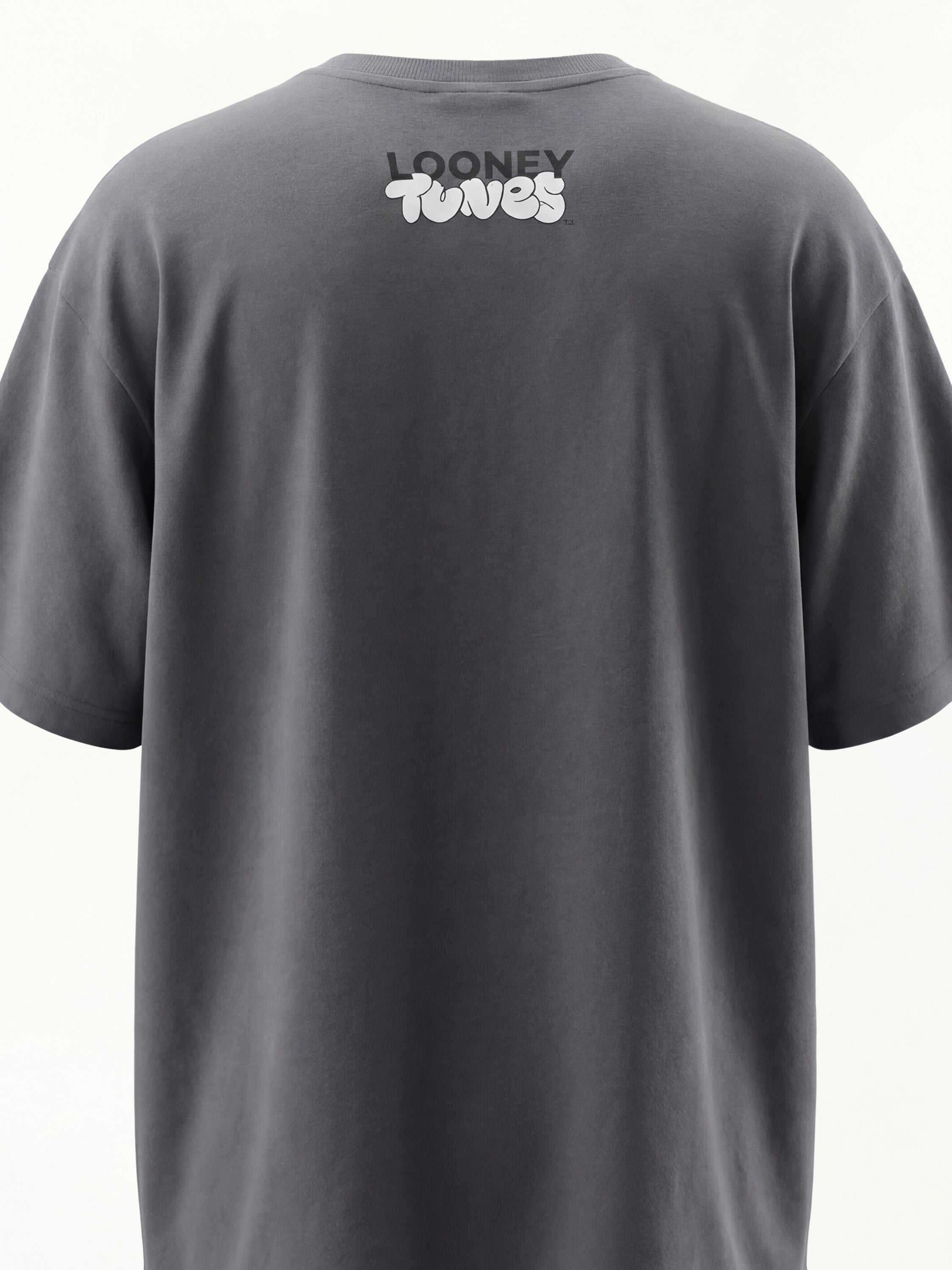 WB By Highlander Men Grey Looney Tunes Printed Round Neck T-Shirt - Grey - Image 2
