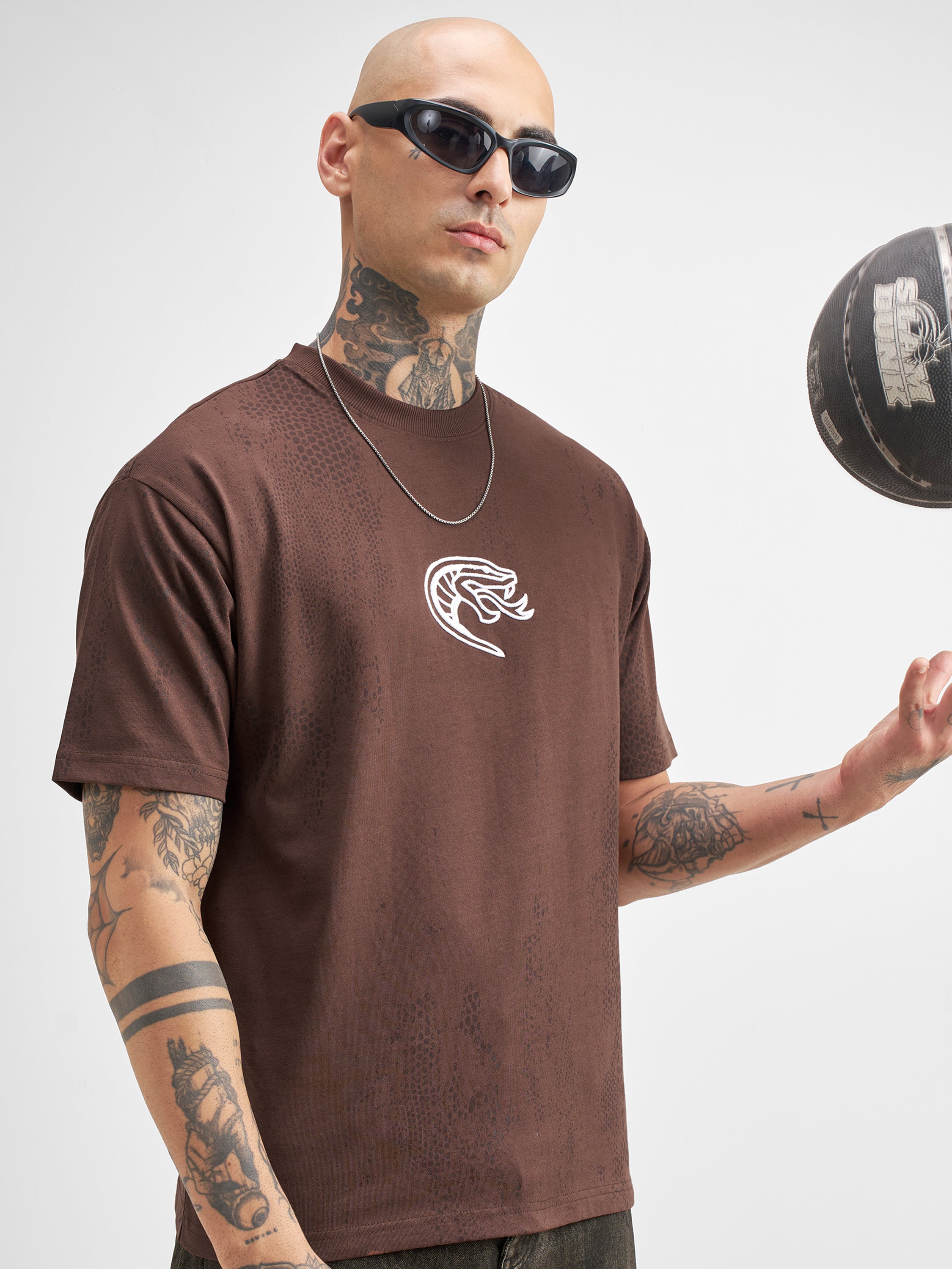 WB By Highlander Men Brown Harry Potter Printed Round Neck T-Shirt - Brown - Image 6
