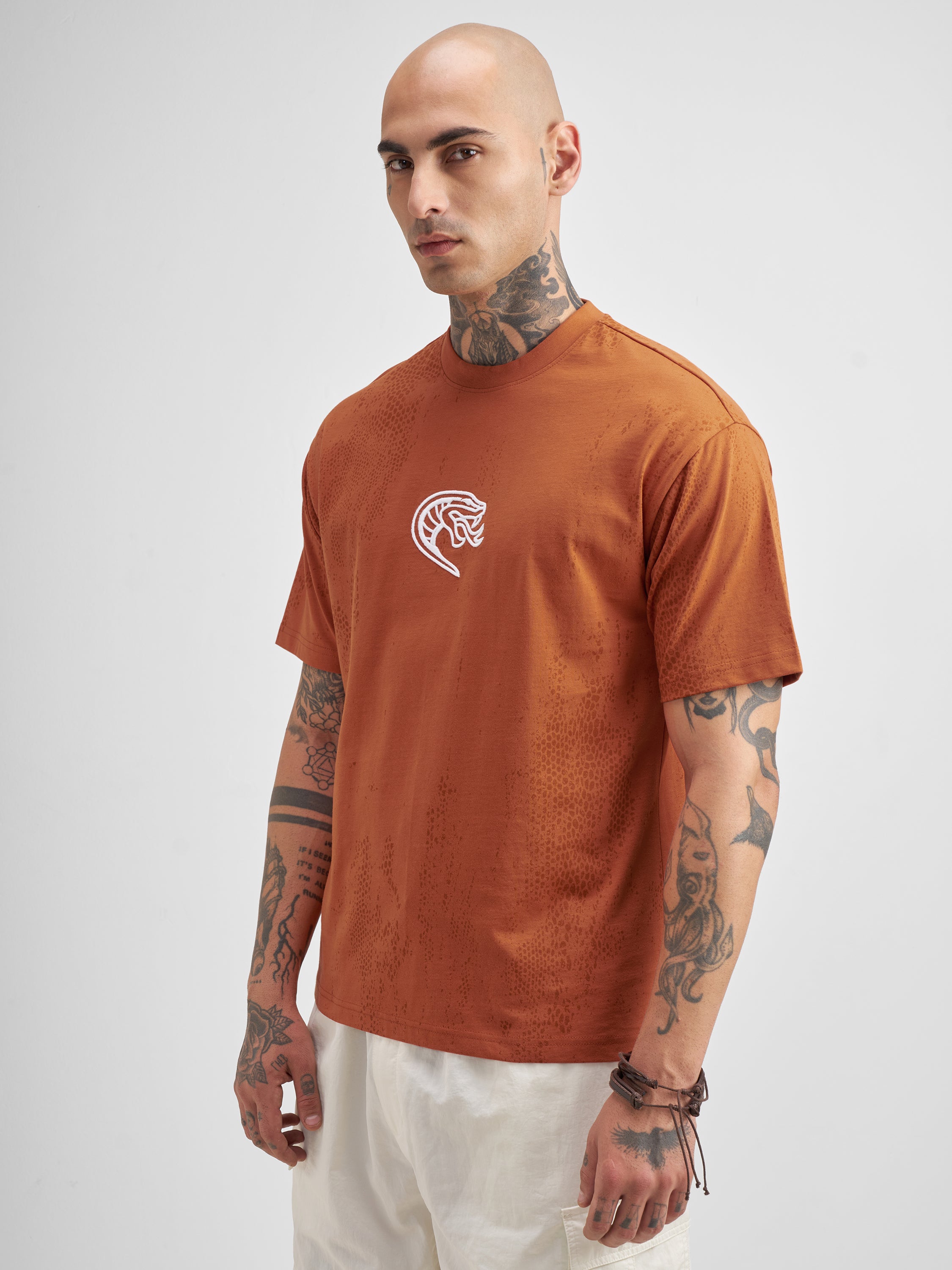 WB By Highlander Men Rust Harry Potter Printed Round Neck T-Shirt - Rust - Image 4