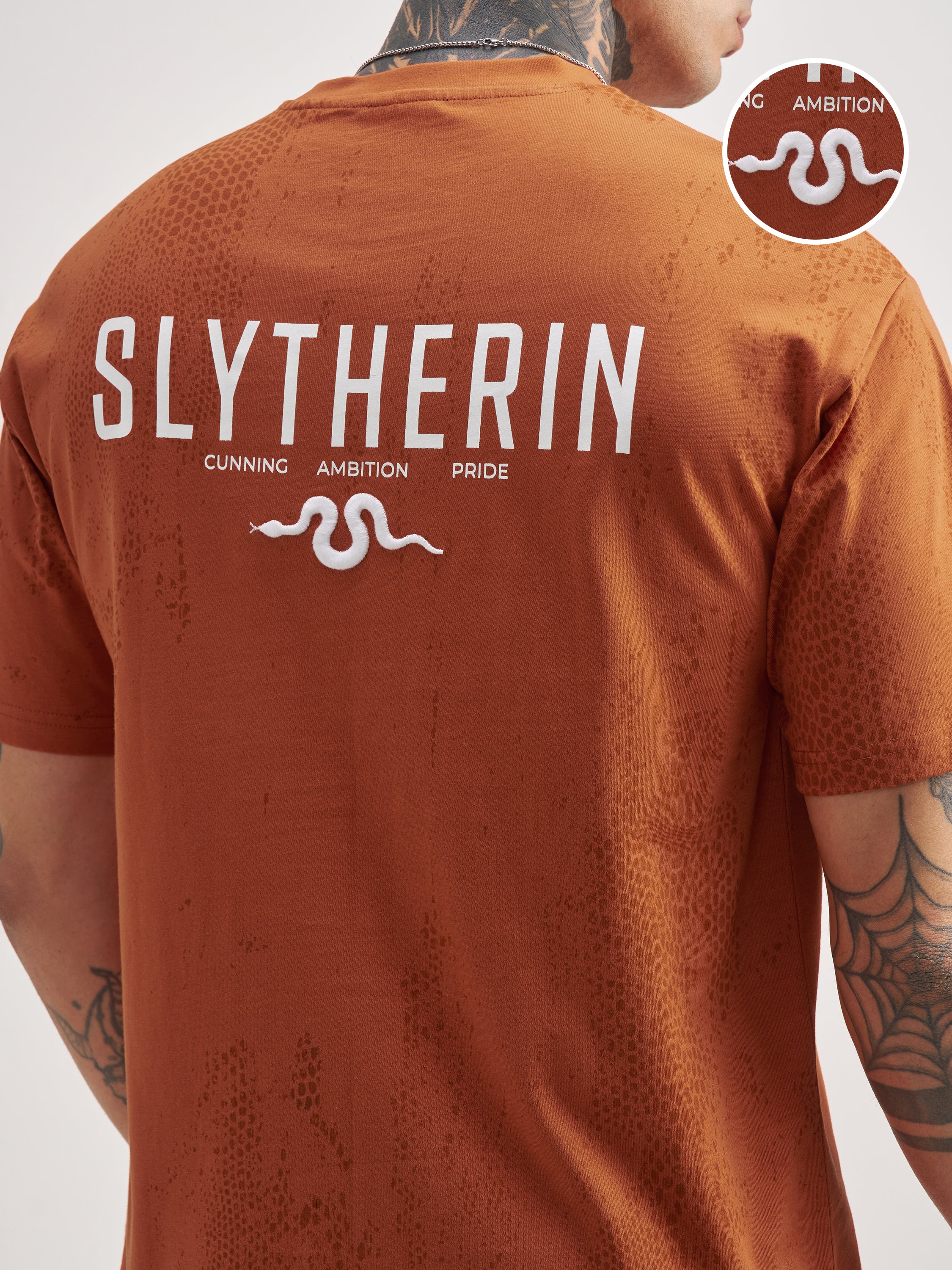 WB By Highlander Men Rust Harry Potter Printed Round Neck T-Shirt - Rust - Image 5