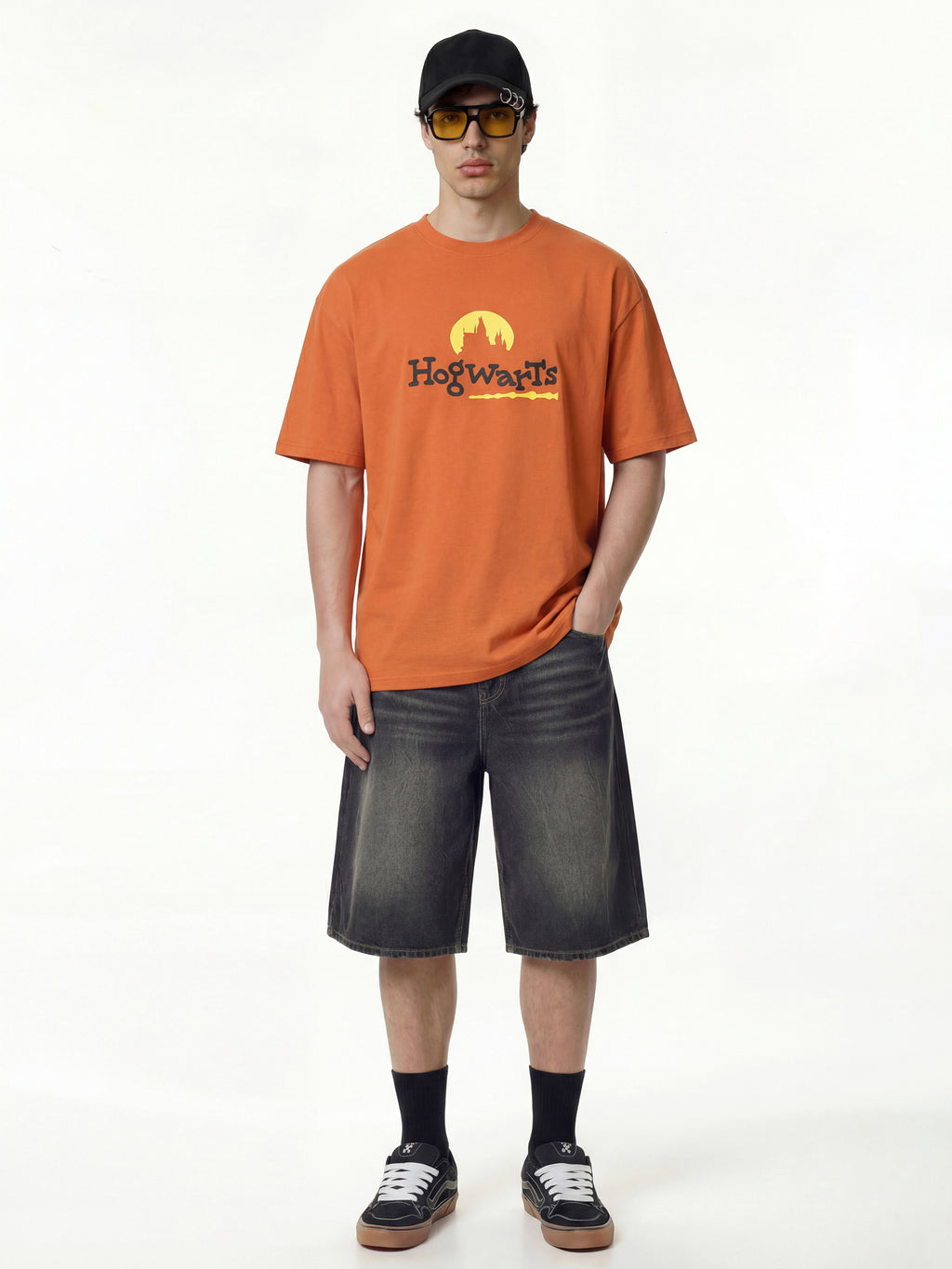 WB By Highlander Men Orange Harry Potter Printed Round Neck T-Shirt - Orange - Image 4
