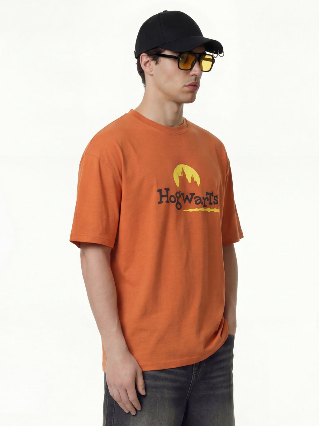 WB By Highlander Men Orange Harry Potter Printed Round Neck T-Shirt - Orange - Image 7
