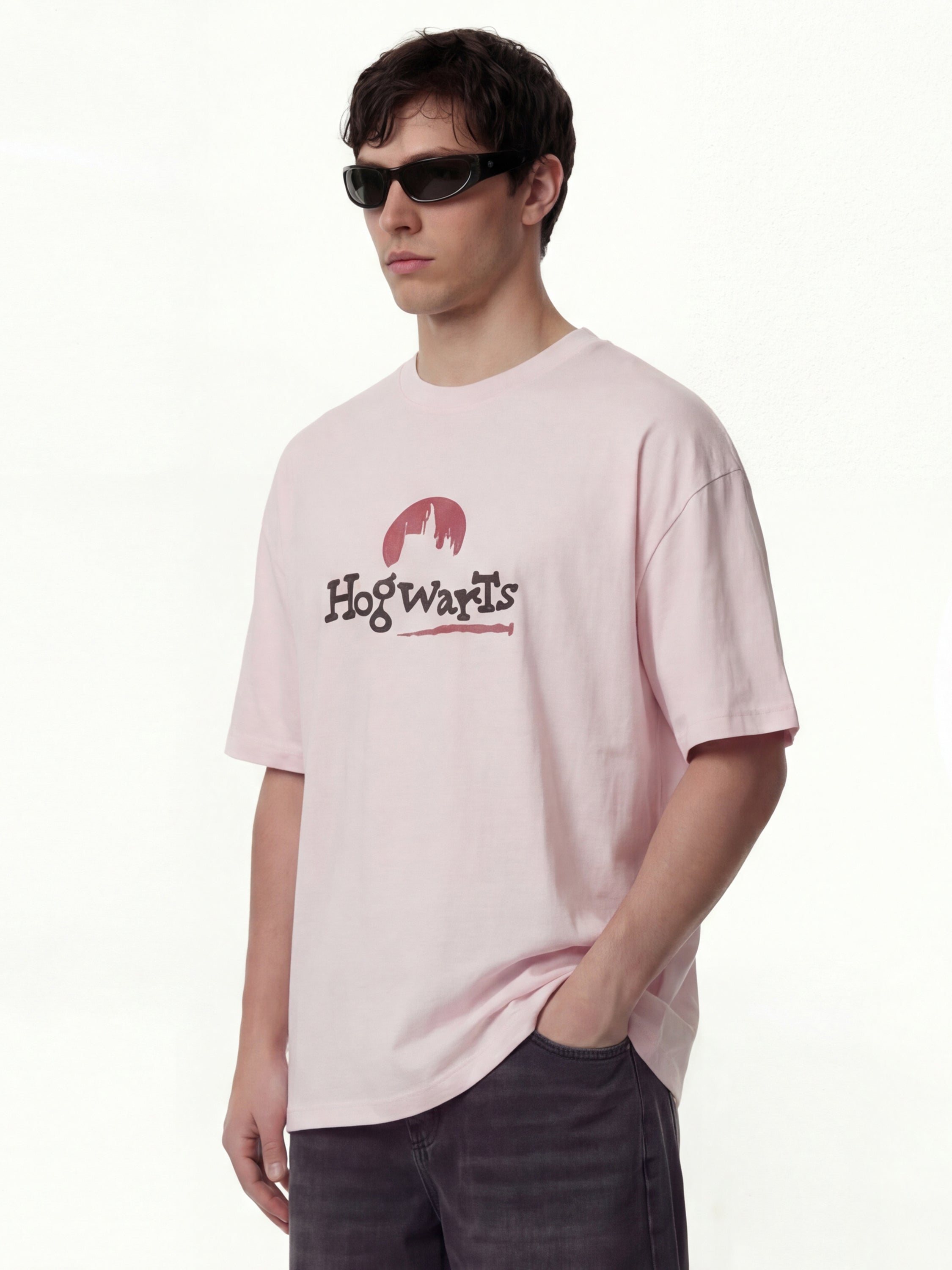 WB By Highlander Men Pink Harry Potter Printed Round Neck T-Shirt - Pink - Image 6