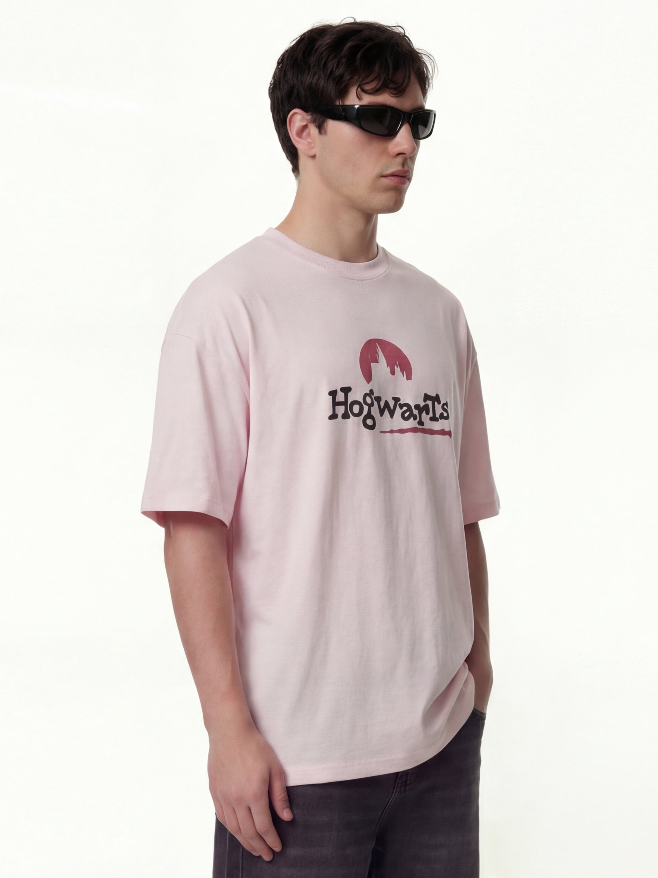 WB By Highlander Men Pink Harry Potter Printed Round Neck T-Shirt - Pink - Image 7