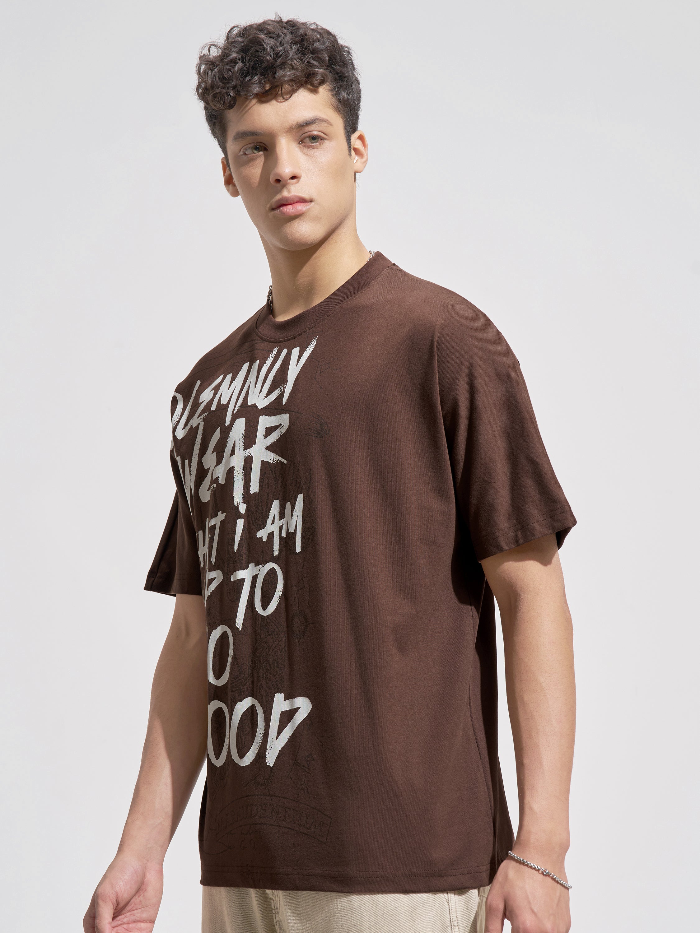 WB By Highlander Men Brown Harry Potter Printed Round Neck T-Shirt
