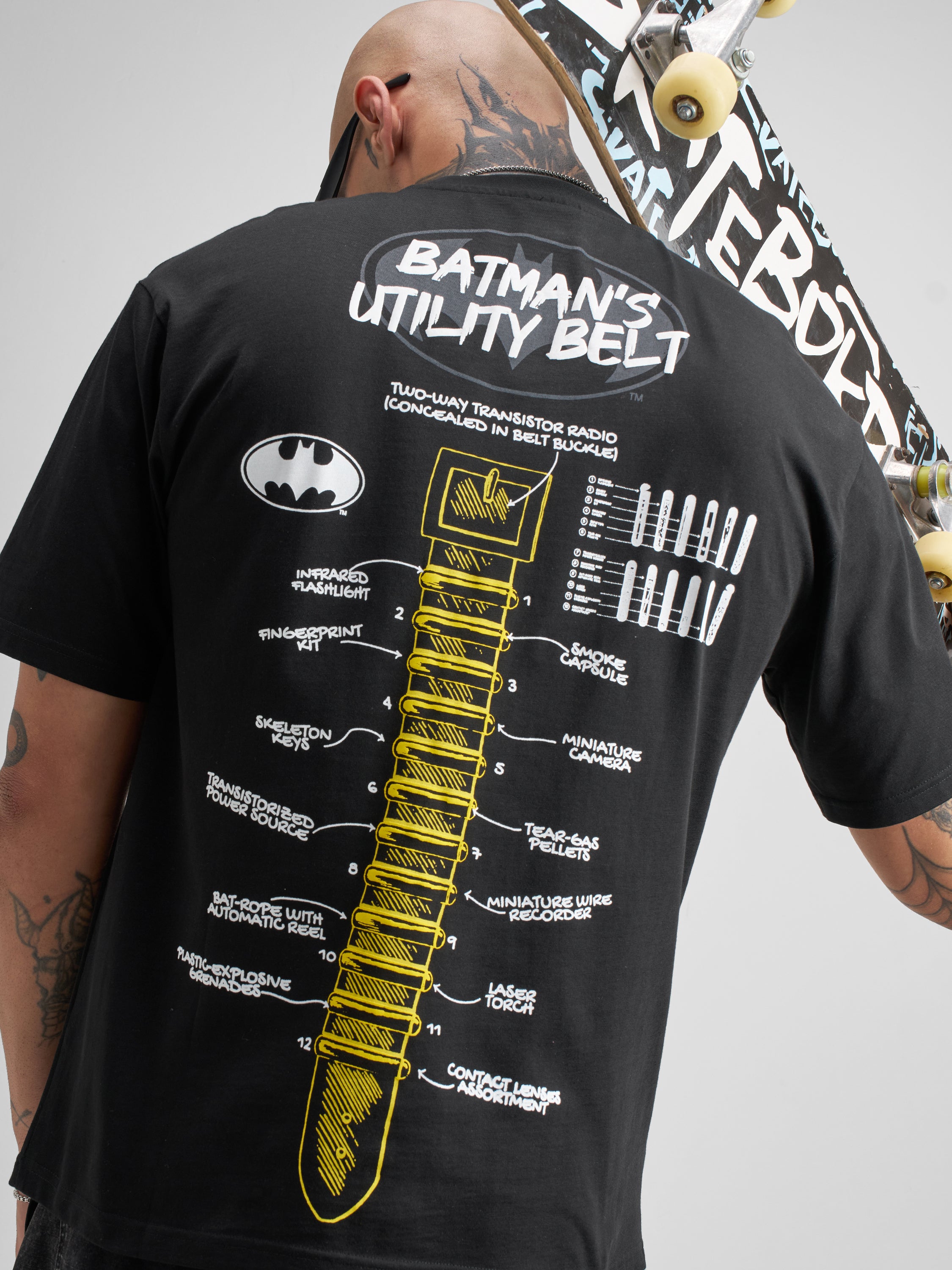 DC By Highlander Men Black Batman Printed Round Neck T-Shirt - Black - Image 1