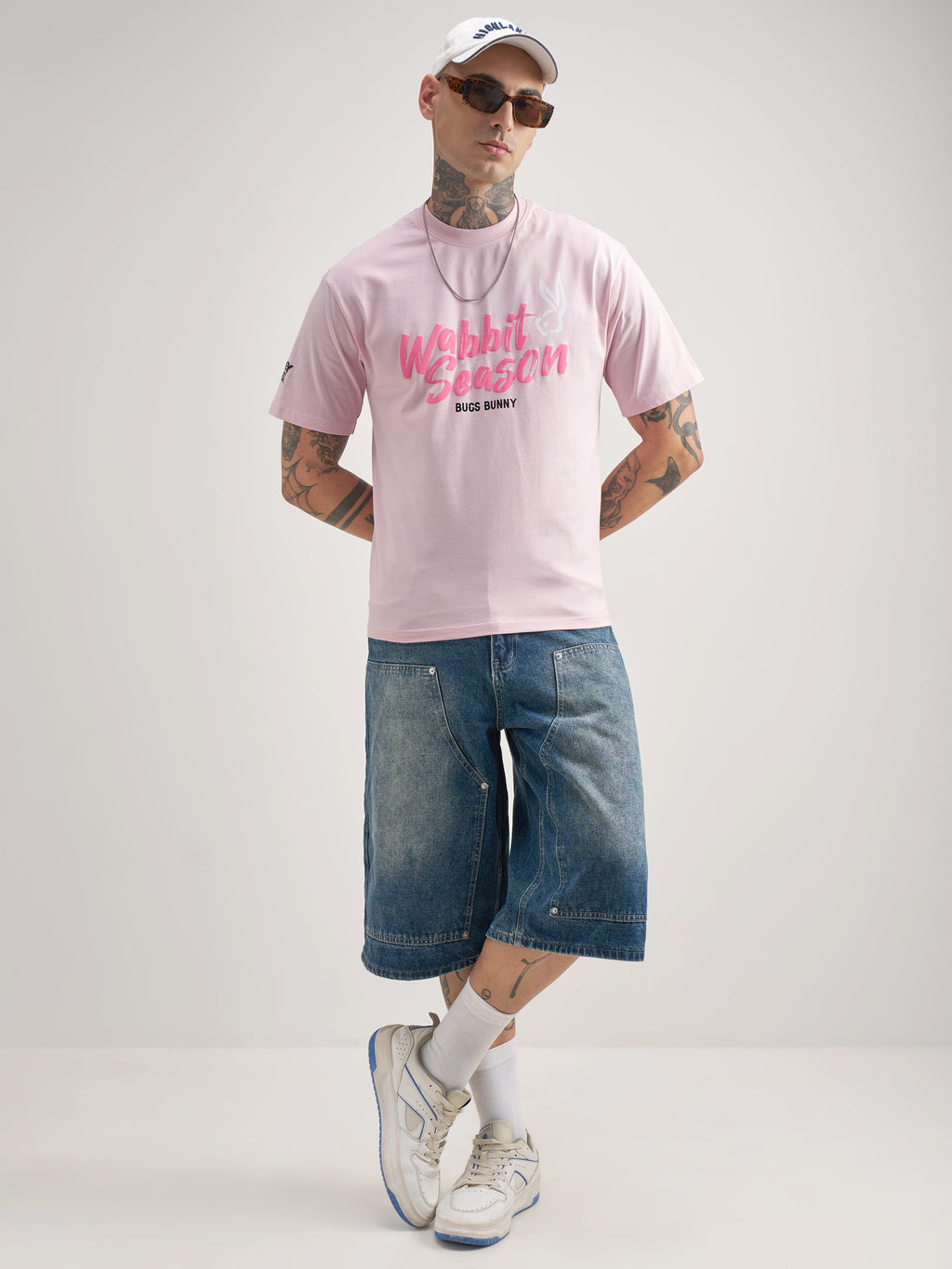 WB By Highlander Men Pink Looney Tunes Printed Round Neck T-Shirt - Pink - Image 2