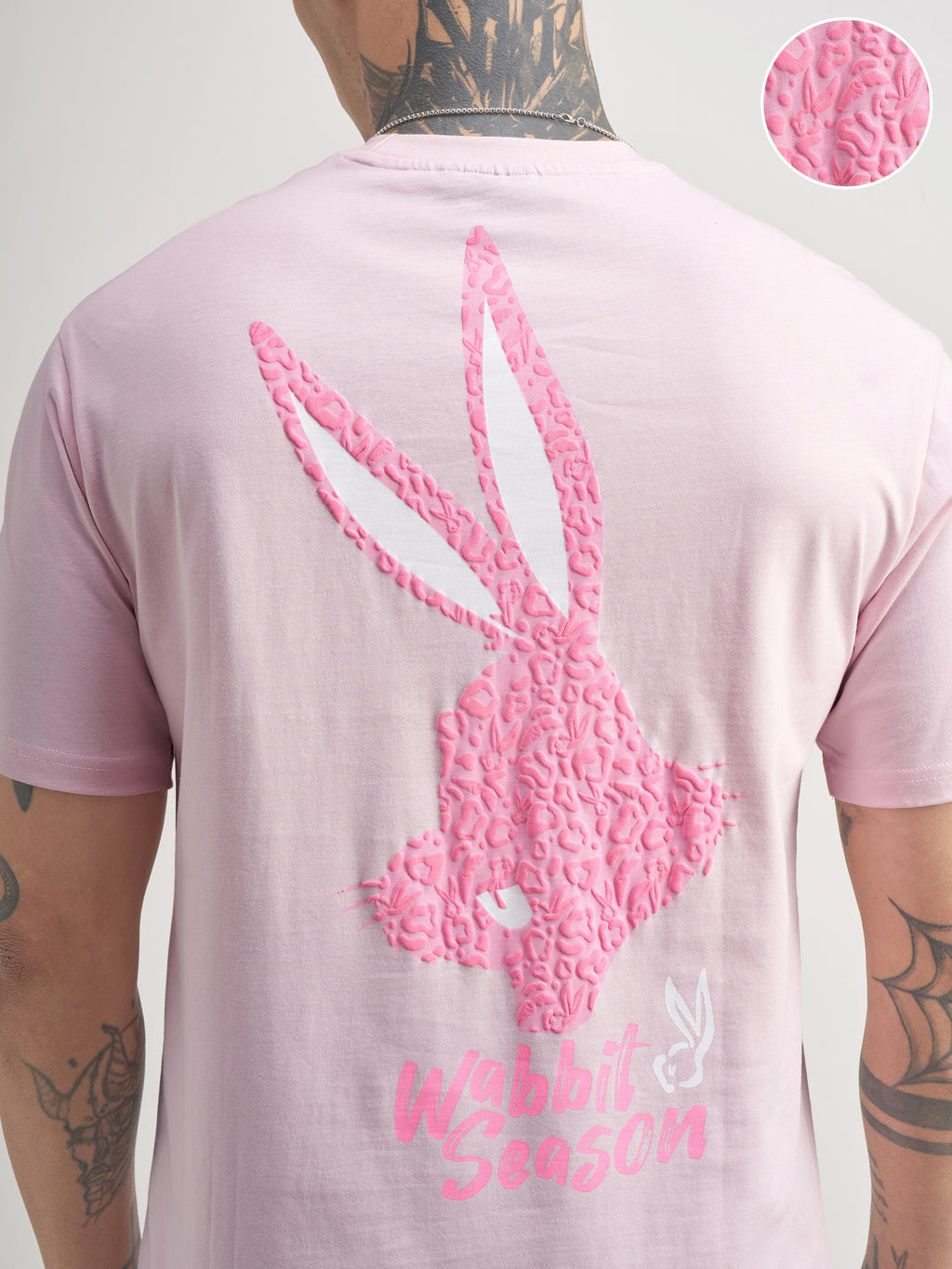 WB By Highlander Men Pink Looney Tunes Printed Round Neck T-Shirt - Pink - Image 5