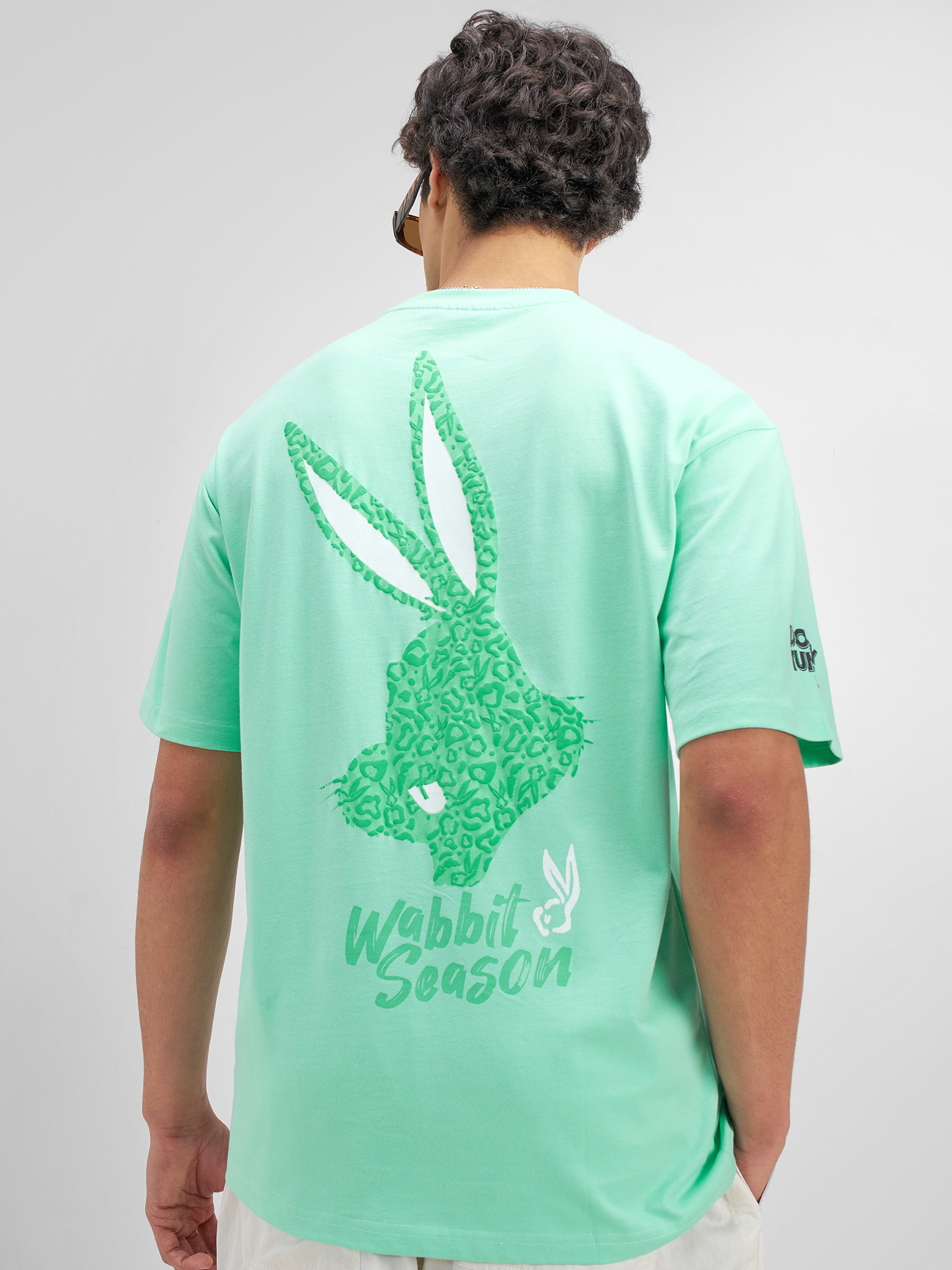 WB By Highlander Men Green Looney Tunes Printed Round Neck T-Shirt - Green - Image 1