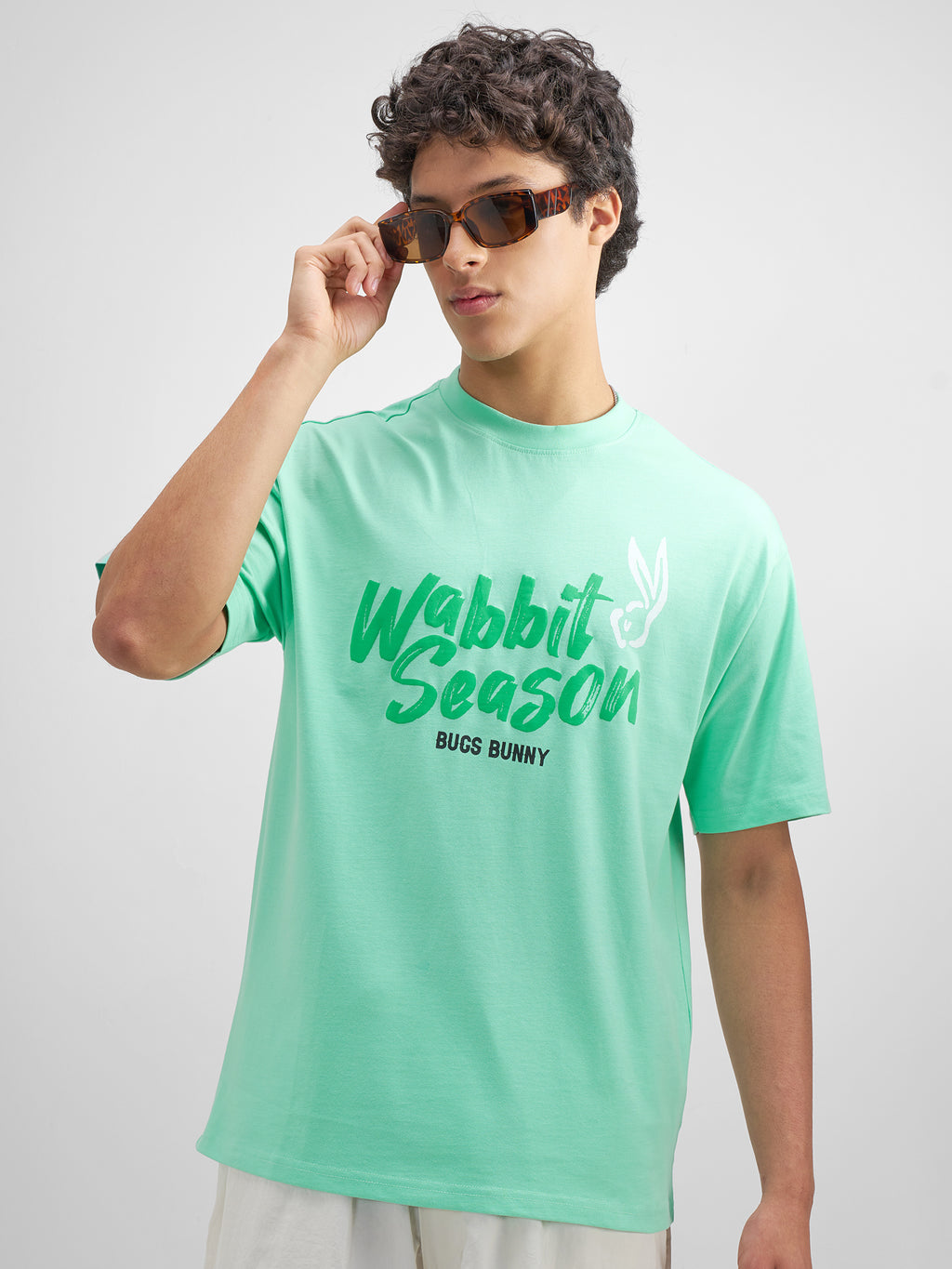 WB By Highlander Men Green Looney Tunes Printed Round Neck T-Shirt - Green - Image 6