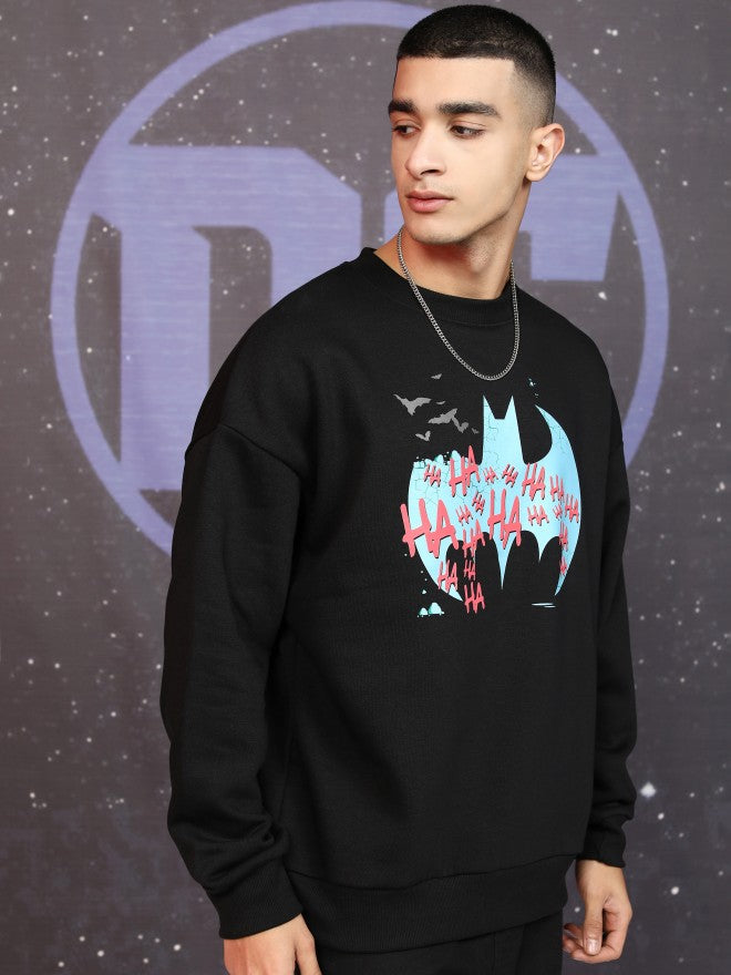 DC By Highlander Men Black Joker Round Neck Pullover Sweatshirt - Black - Image 6