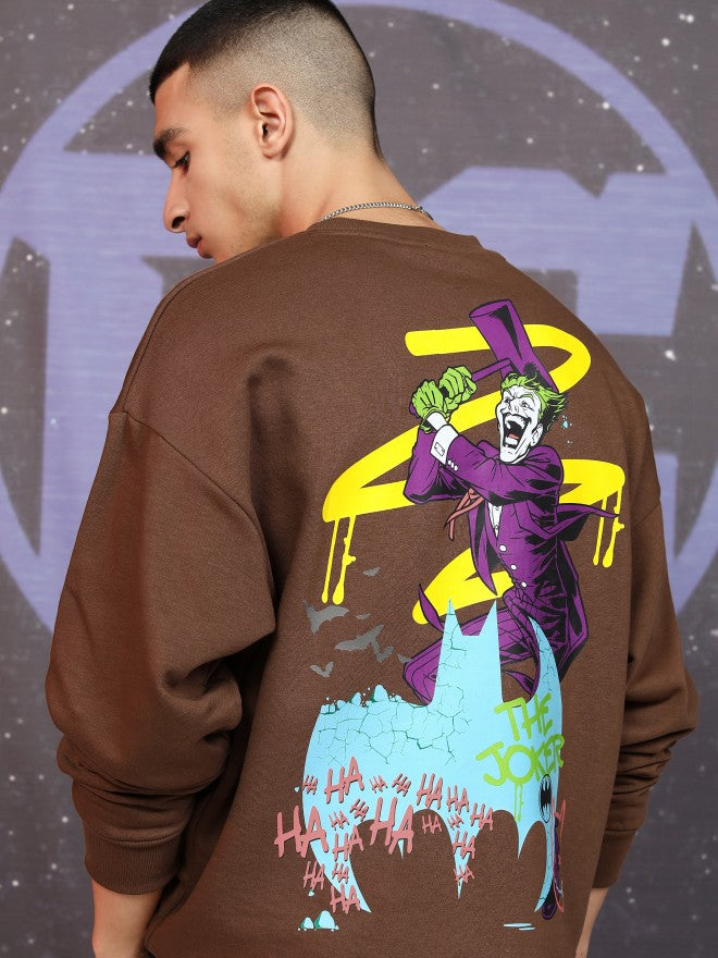 DC By Highlander Men Brown Joker Round Neck Pullover Sweatshirt - Brown - Image 1