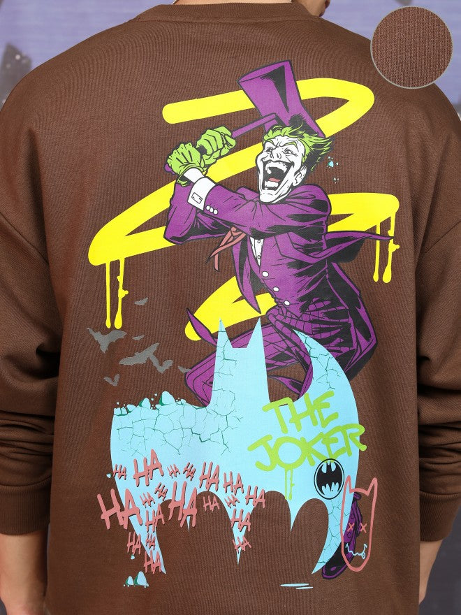 DC By Highlander Men Brown Joker Round Neck Pullover Sweatshirt - Brown - Image 5