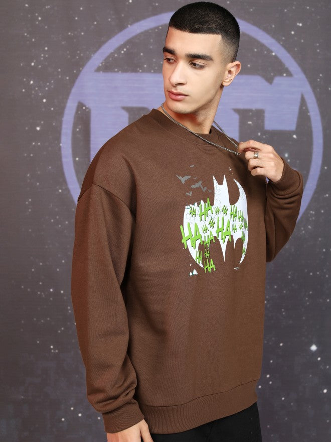 DC By Highlander Men Brown Joker Round Neck Pullover Sweatshirt - Brown - Image 6