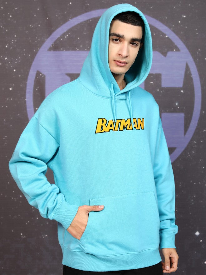 DC By Highlander Men Blue Batman Hooded Pullover Sweatshirt - Blue - Image 6