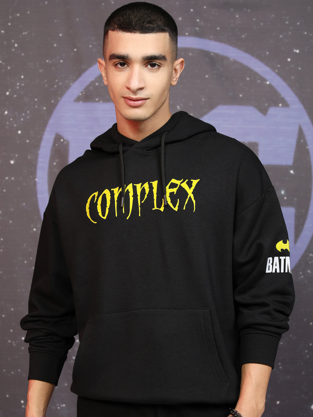 DC By Highlander Men Black Joker Hooded Pullover Sweatshirt - Black - Image 5
