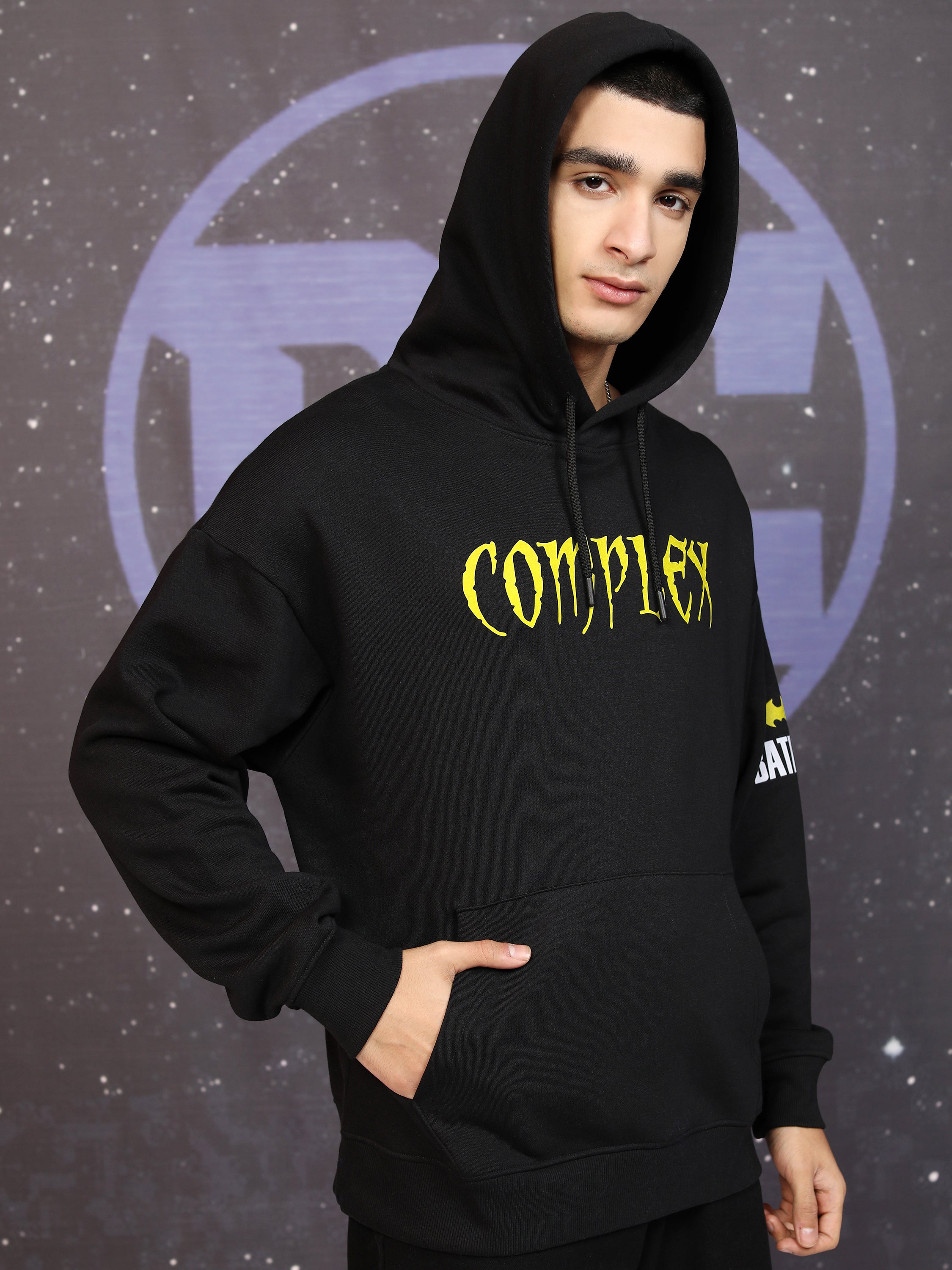 DC By Highlander Men Black Joker Hooded Pullover Sweatshirt - Black - Image 8