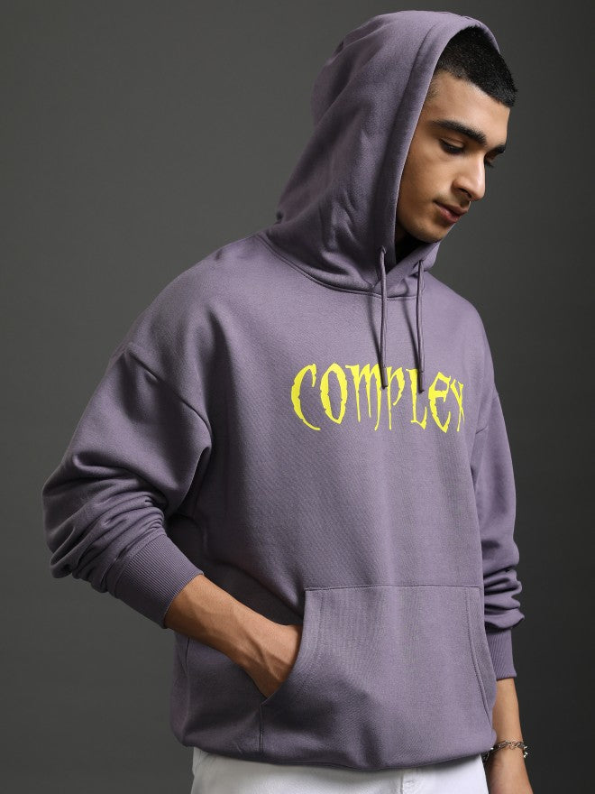 DC By Highlander Men Purple Joker Hooded Pullover Sweatshirt - Purple - Image 6